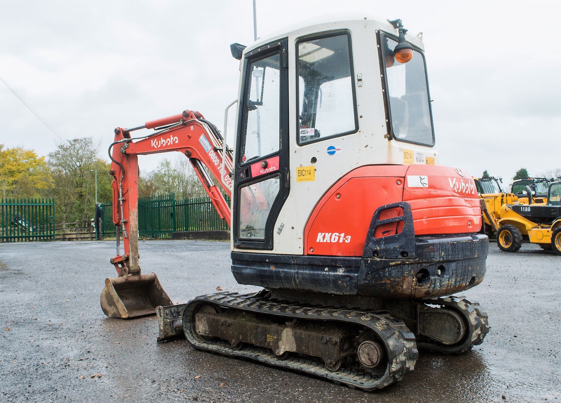 Kubota KX61-3 2.5 tonne rubber tracked mini excavator Year: 2012 S/N: 79211 Recorded Hours: 3061 - Image 3 of 19