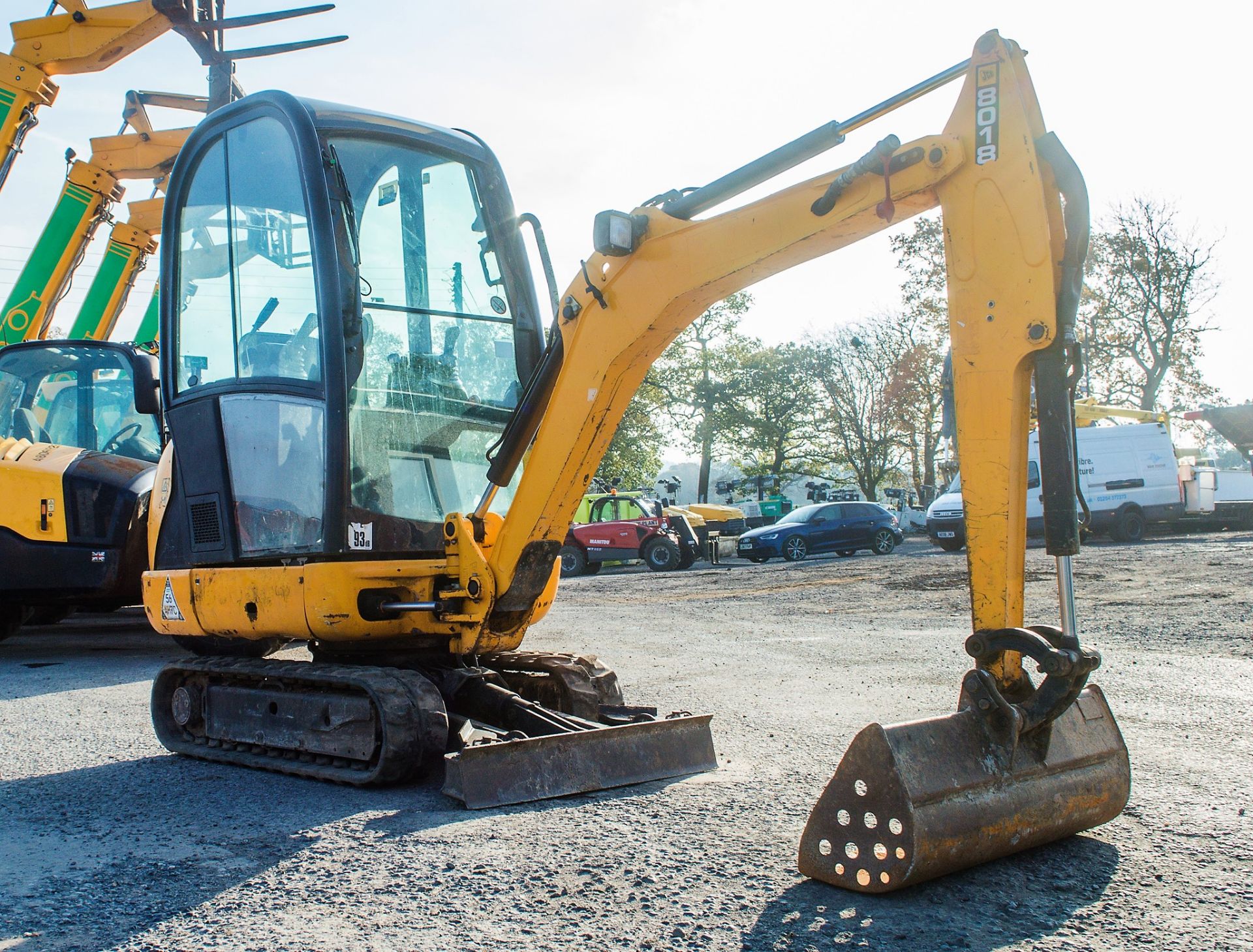 JCB 8018 1.5 tonne rubber tracked mini excavator Year: 2013 S/N: 2074561 Recorded Hours: 1630 blade, - Image 2 of 19