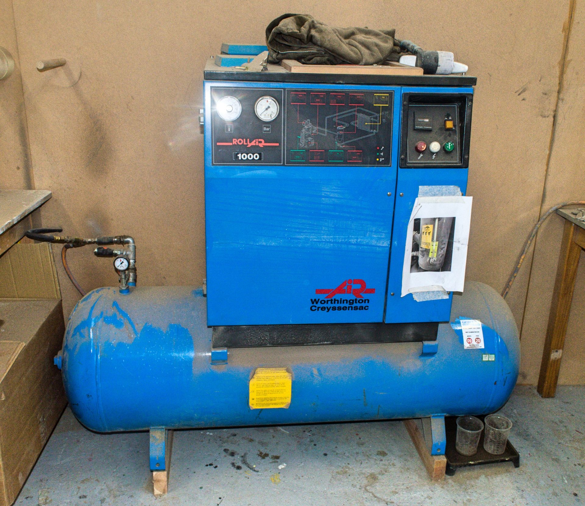 Worthington Rollair 1000 AE/300 air compressor S/N: 421593 Recorded Hours: 10041