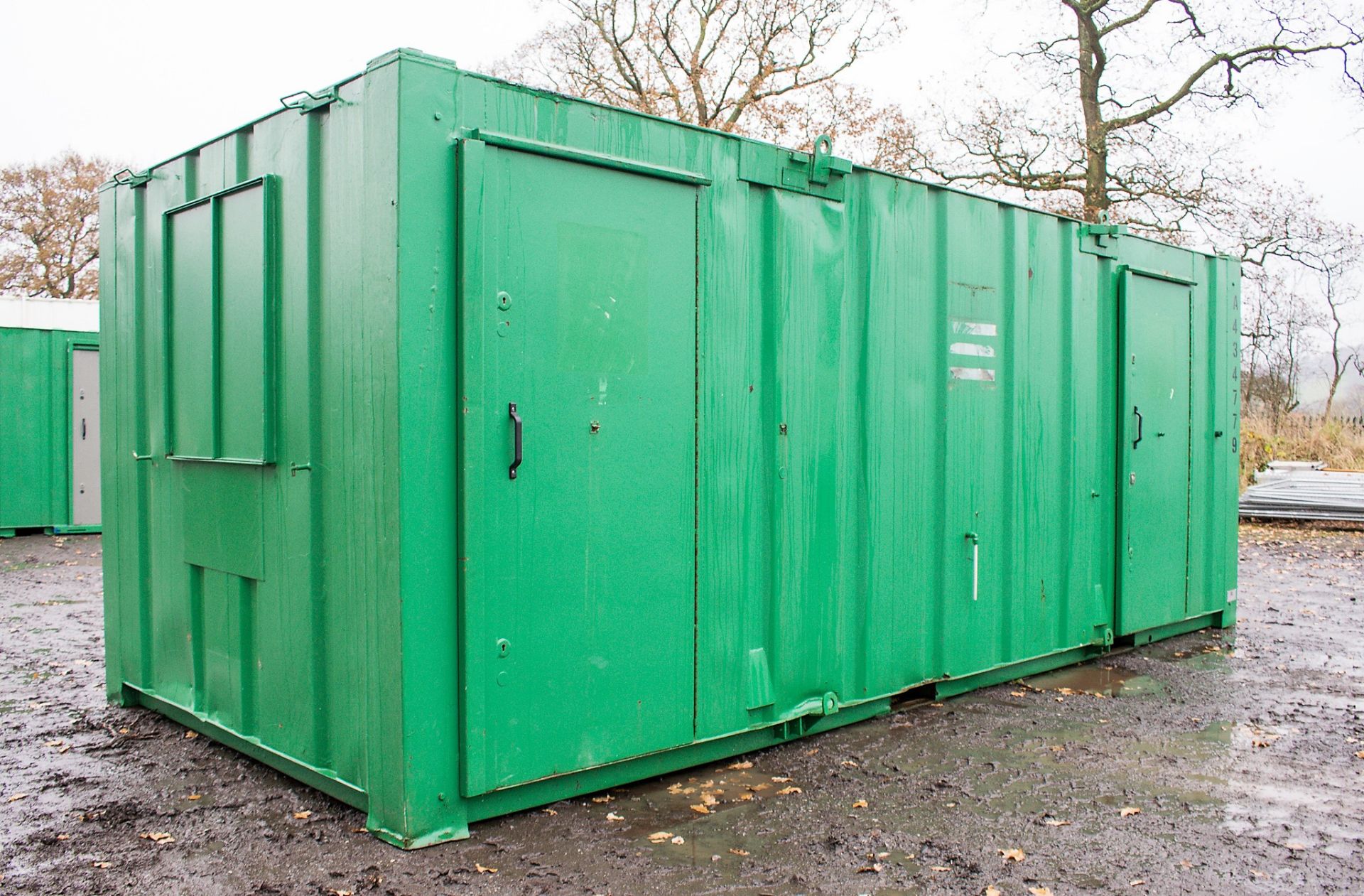 21 ft x 9 ft steel anti vandal welfare site unit Comprising of: canteen, toilet & generator room c/w