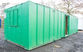 32 ft x 10 ft steel anti vandal office site unit Comprising of: 2 - offices & lobby c/w keys ** Door