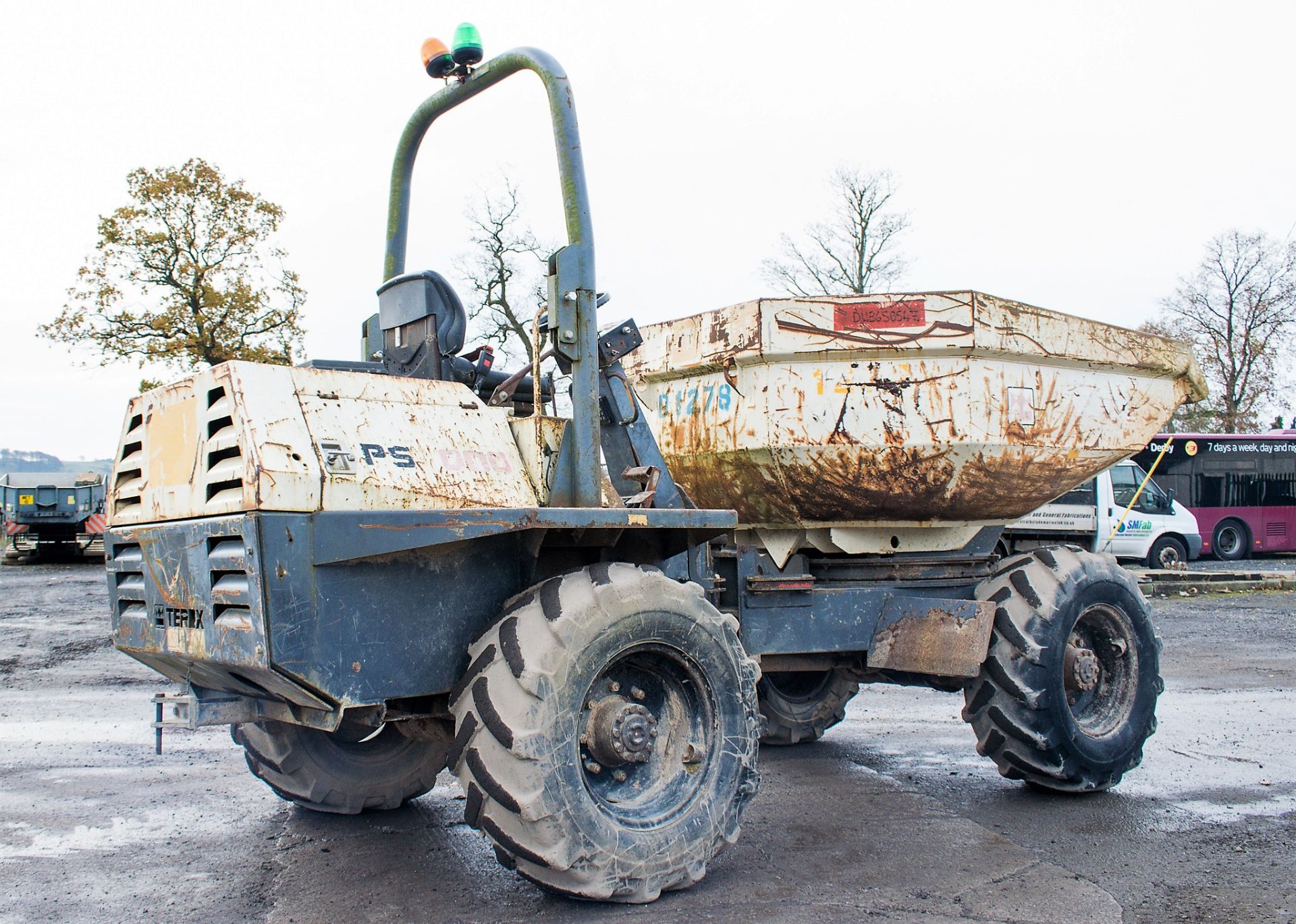 Benford Terex 6 tonne swivel skip dumper Year: 2007 S/N: E706FX443 Recorded Hours: 3056 D1278 - Image 4 of 19