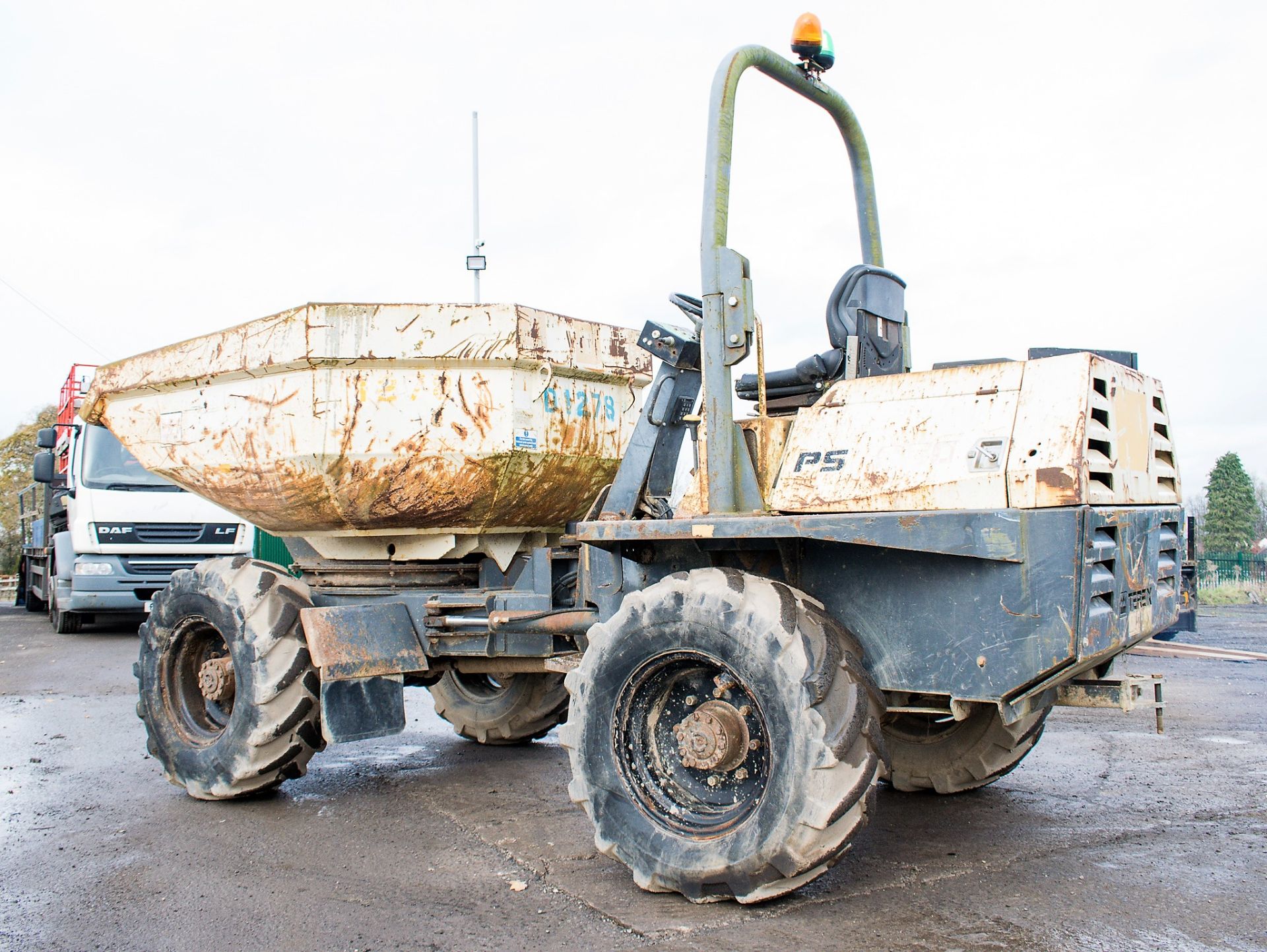 Benford Terex 6 tonne swivel skip dumper Year: 2007 S/N: E706FX443 Recorded Hours: 3056 D1278 - Image 3 of 19