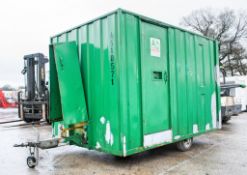 Groundhog 12 ft x 8 ft steel anti vandal mobile fast tow site welfare unit  Comprising kitchen,