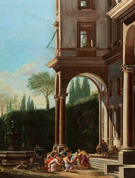 Viviano Codazzi, 1604 "" 1670, in Zusammenarbeit mit Filippo Lauri, 1623 "" 1694 PALASTARCHITEKTUR - Image 3 of 8