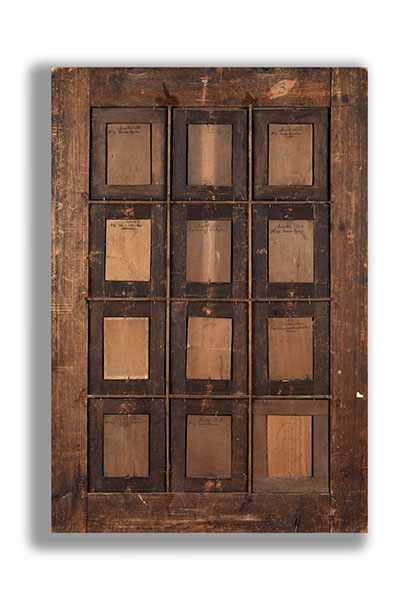 Drei Paneele mit sakralen Pergamentminiaturen Maximal: 139,5 x 96 cm. 18. Jahrhundert. Mit Holz - Image 9 of 14