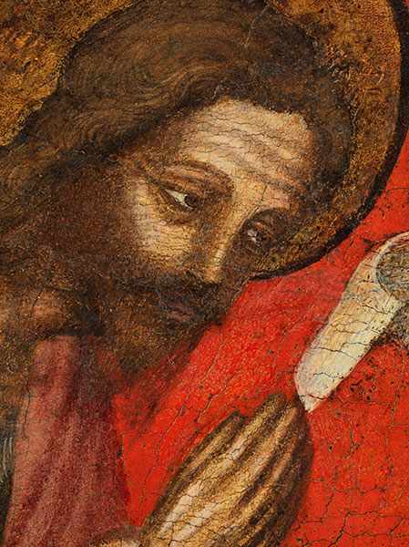 Italienischer Maler des 15. Jahrhunderts LÜNETTEN-GEMÄLDE MIT DARSTELLUNG VON MARIA MIT DEM KIND UND - Image 10 of 17