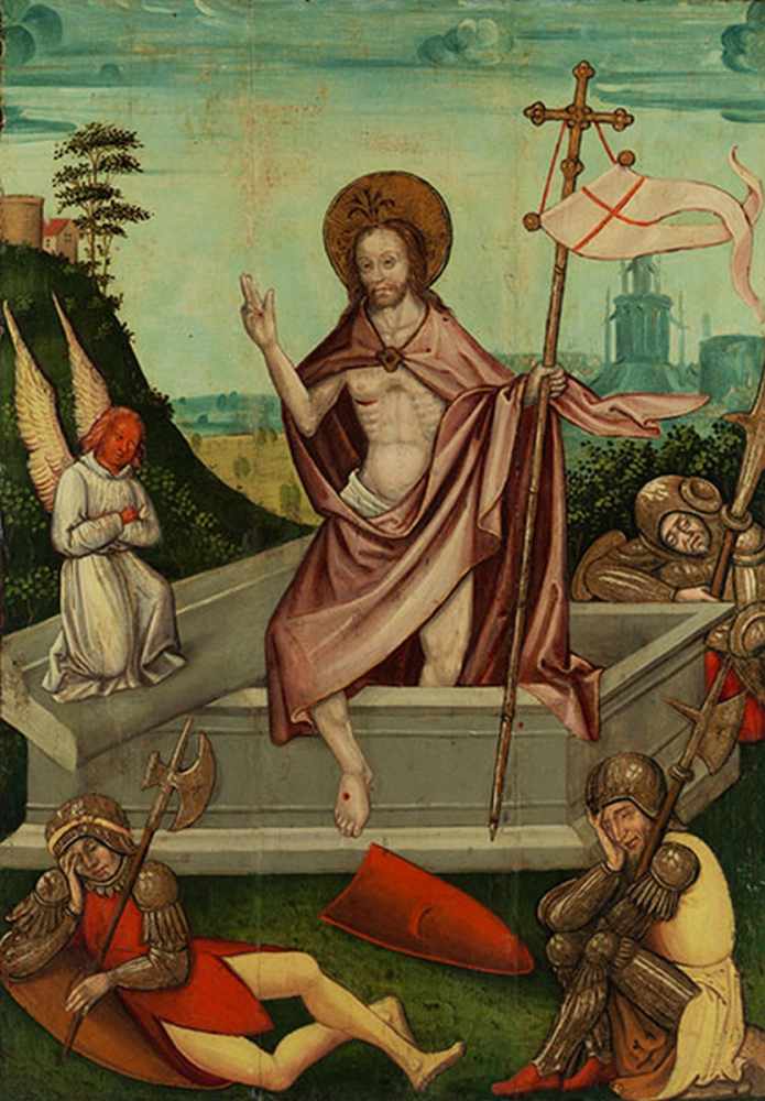 Meister der rheinischen oder niederländischen Schule des 15. Jahrhunderts AUFERSTEHUNG CHRISTI Öl - Image 18 of 19
