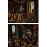 Gianlisi d.J., Antonio1677 Rizzolo - 1727 Cremona Gemäldepaar Jeweils Öl auf Leinwand. Je 58 x 73
