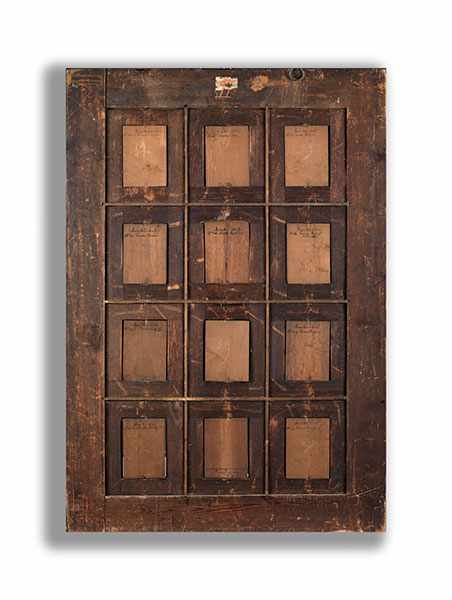 Drei Paneele mit sakralen Pergamentminiaturen Maximal: 139,5 x 96 cm. 18. Jahrhundert. Mit Holz - Image 11 of 14