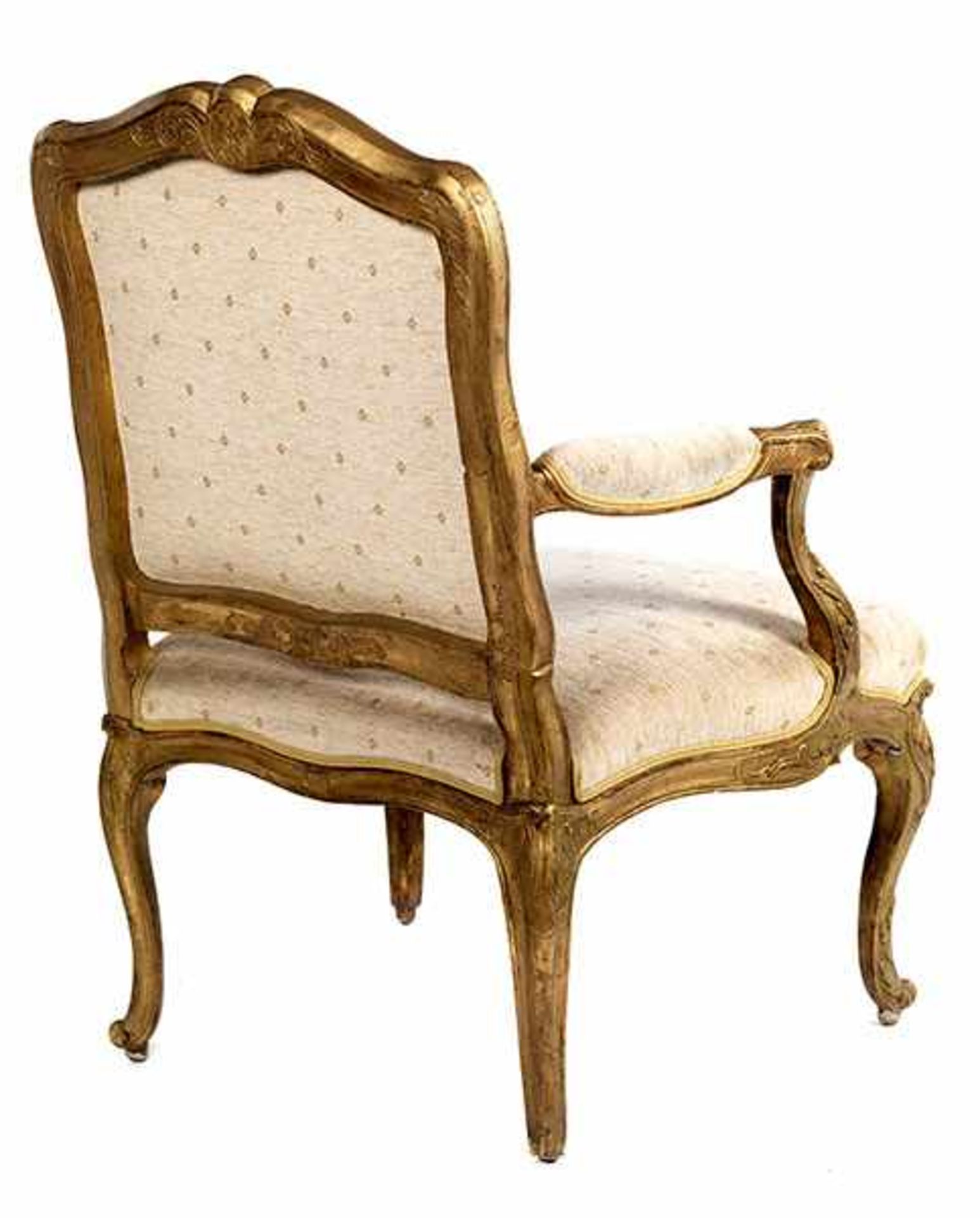 Ein Paar Fauteuils Lehnenhöhe: 105 cm. Sitzhöhe: 45 cm. Frankreich, 18. Jahrhundert. Holz, - Bild 2 aus 3