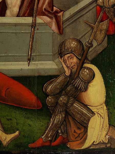 Meister der rheinischen oder niederländischen Schule des 15. Jahrhunderts AUFERSTEHUNG CHRISTI Öl - Image 3 of 19