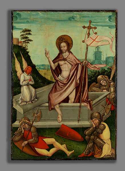 Meister der rheinischen oder niederländischen Schule des 15. Jahrhunderts AUFERSTEHUNG CHRISTI Öl - Image 16 of 19
