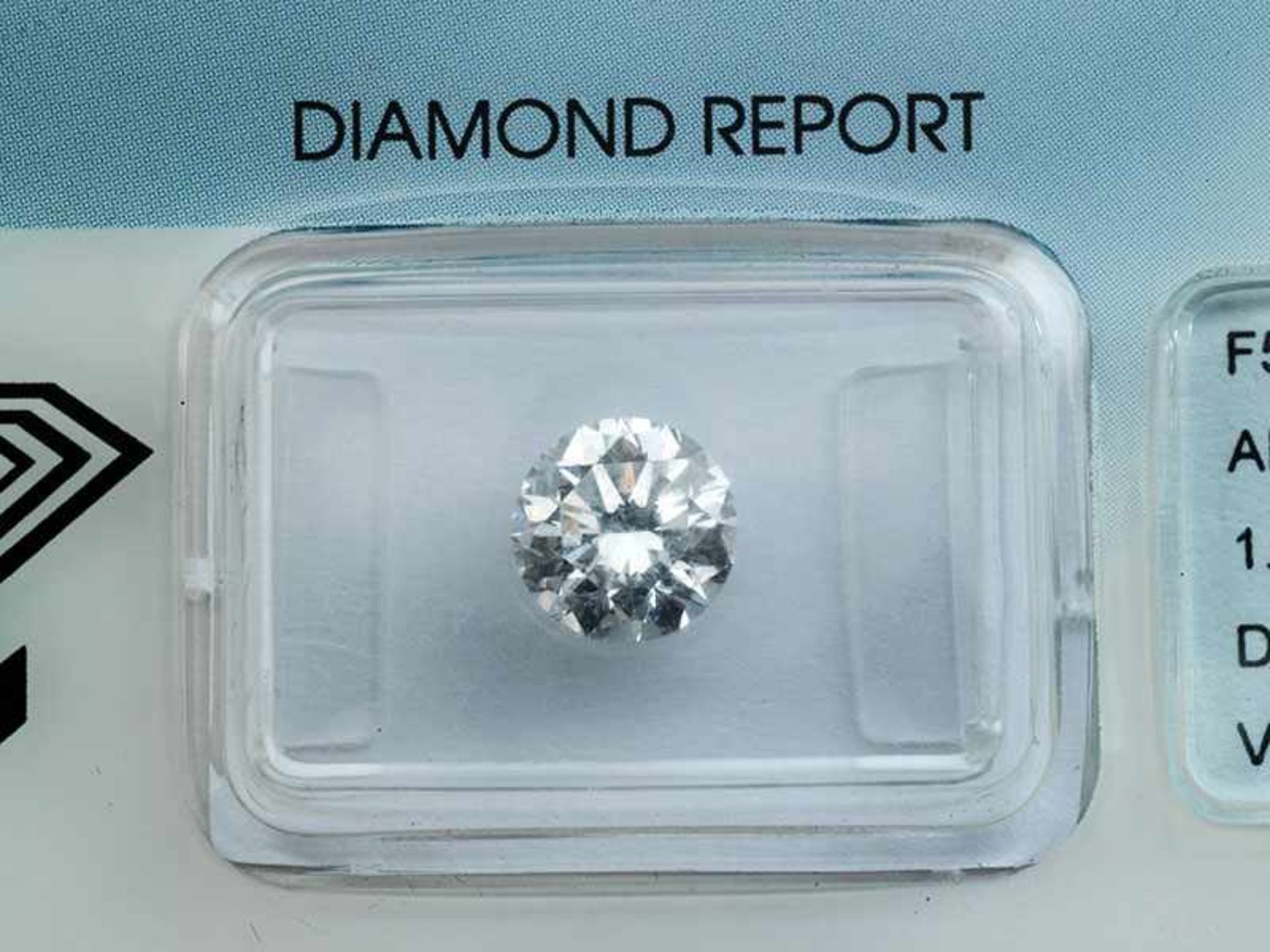 Loser Brillant 1,51 ct D/VVS1Beigefügt ein Diamond-Report von IGI Nummer F5F40574 vom Februar - Bild 2 aus 5