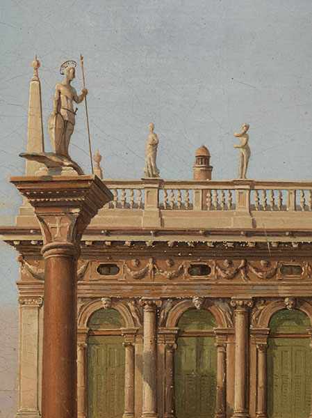 Frans Vervloet, 1795 Mechelen "" 1872 Venedig BLICK AUF DIE BEIDEN SÄULEN AM EINGANG DER PIAZZA - Image 3 of 6