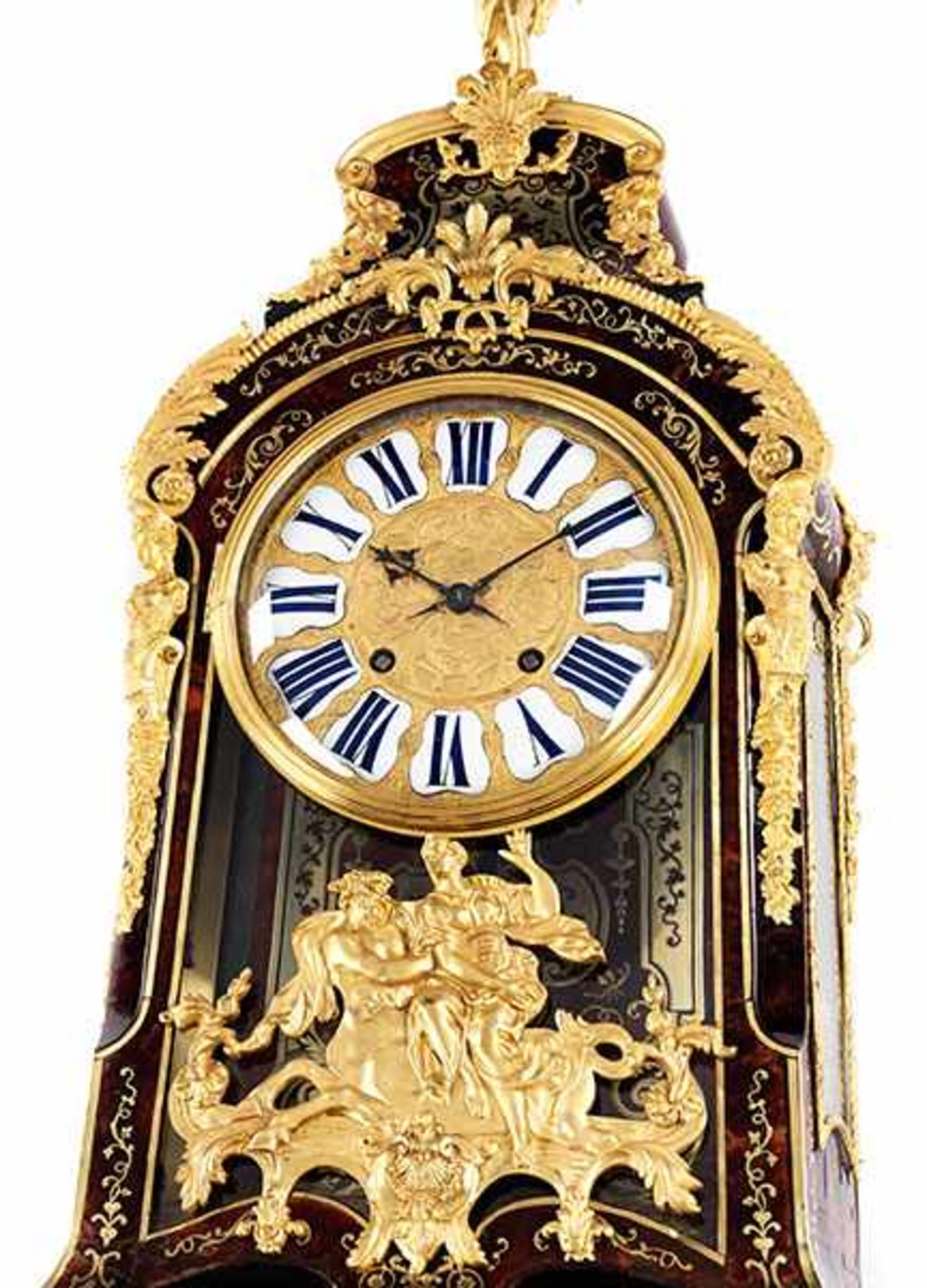 Louis XIV-Konsoluhr Höhe der Uhr: 66 cm. Höhe inkl. Konsole und Aufsatz: ca. 142 cm. Rückwärtig - Bild 3 aus 7