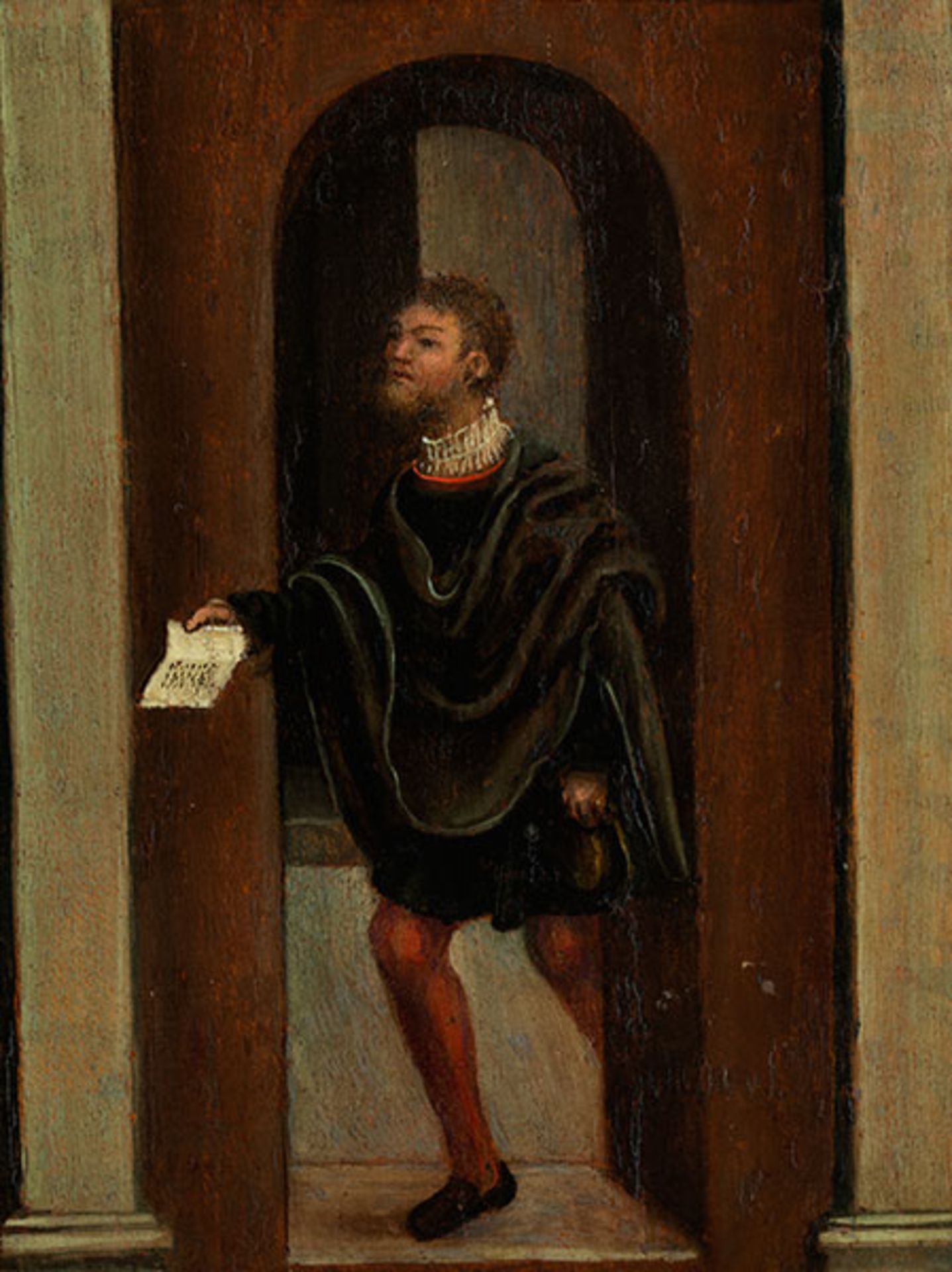 Antonius Heusler, um 1500 - 1562, zug. BATSEBA ERHÄLT DIE BOTSCHAFT DES KÖNIGS DAVID Öl auf - Bild 4 aus 8