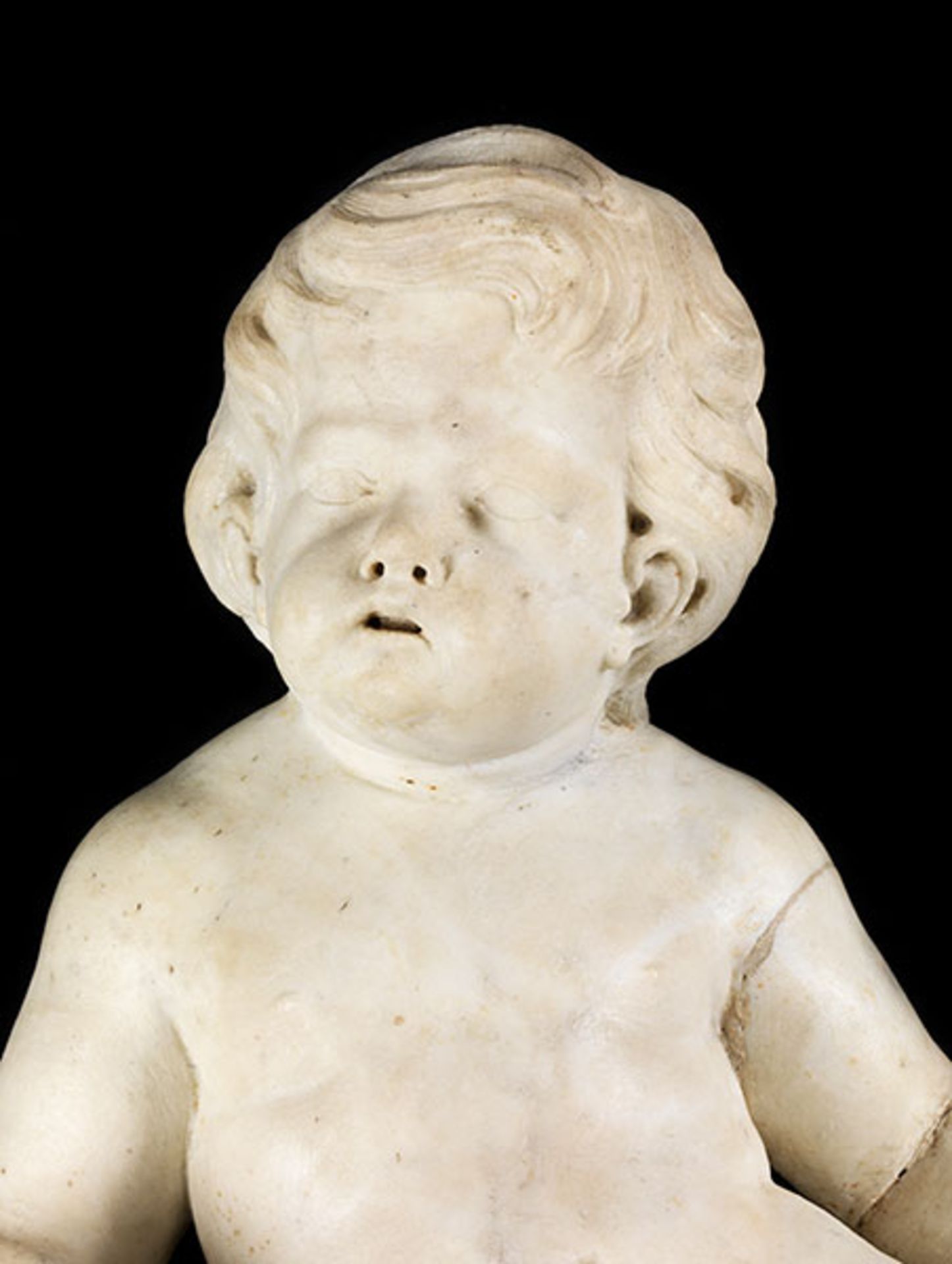 Bewegter Putto Höhe: ca. 100 cm. Breite: 60 cm. Vermutlich Italien, spätes 16./ Anfang 17. - Bild 2 aus 5