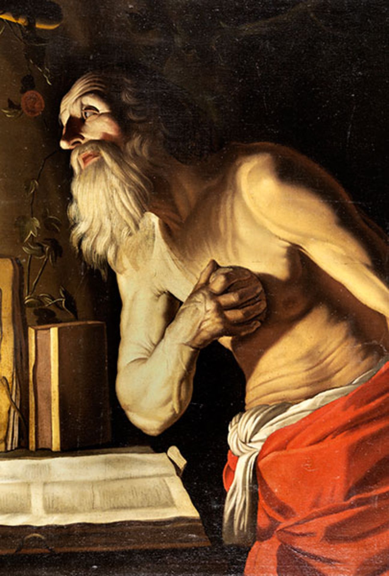 Hendrick van Somer, um 1615 Amsterdam "" 1684 Neapel, zug. DER HEILIGE HIERONYMUS Öl auf Leinwand. - Bild 2 aus 8