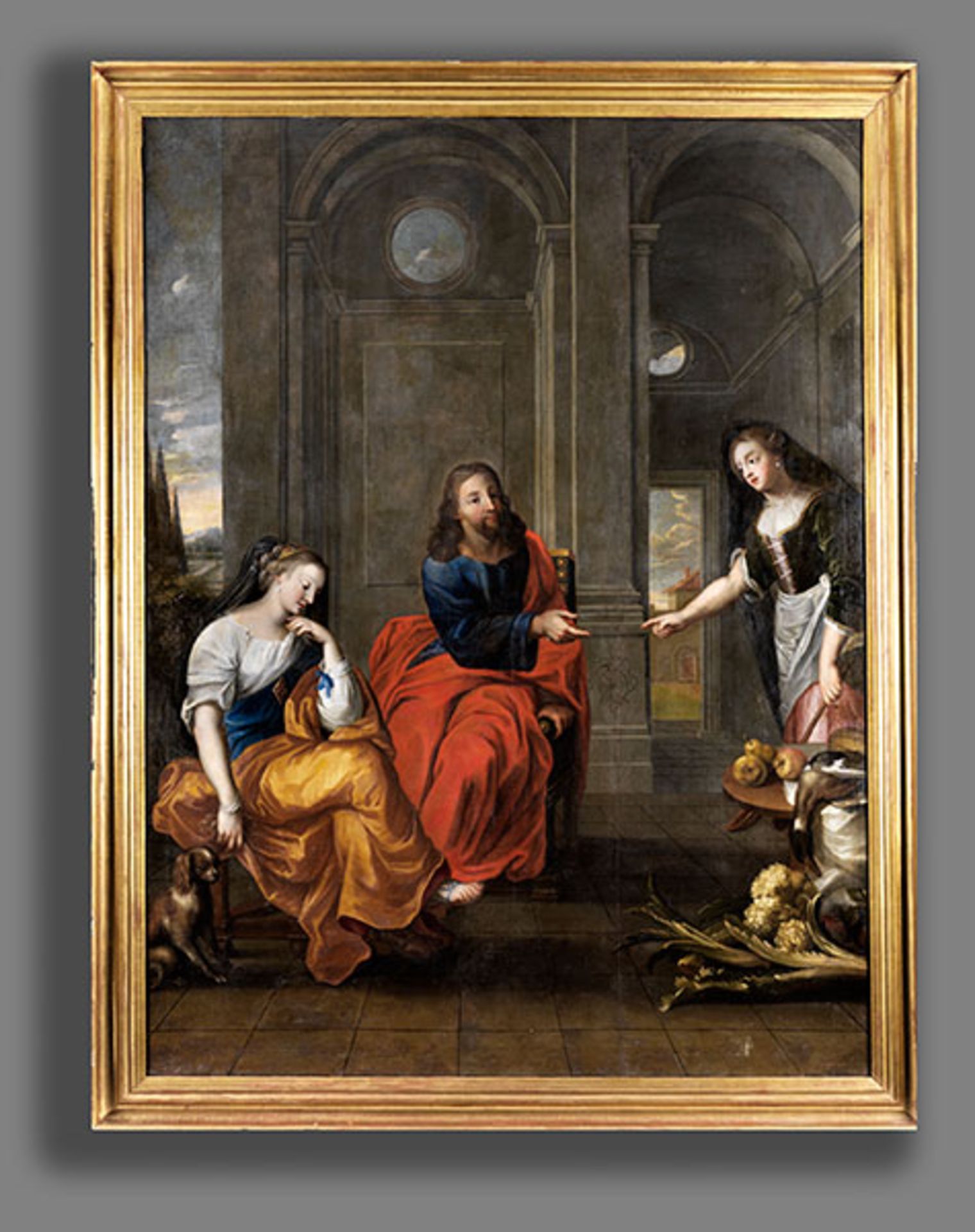 Gérard Seghers, 1591 Antwerpen "" 1651, Werkstatt CHRISTUS IM HAUS VON MARTHA UND MARIA Öl auf - Bild 6 aus 7