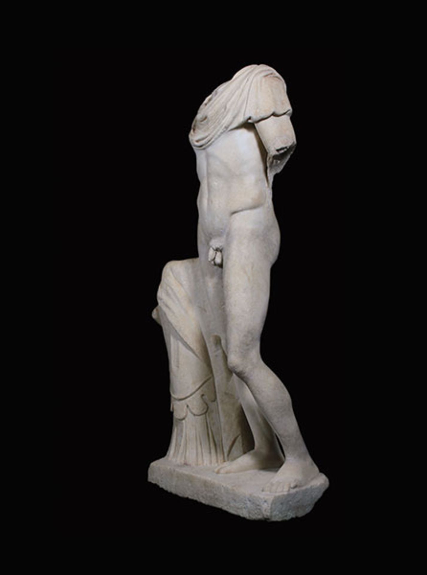 Bedeutende, lebensgroße römische Marmorfigur des Kriegsgottes Mars Höhe: 182 cm. Breite: 90 cm. - Bild 6 aus 10