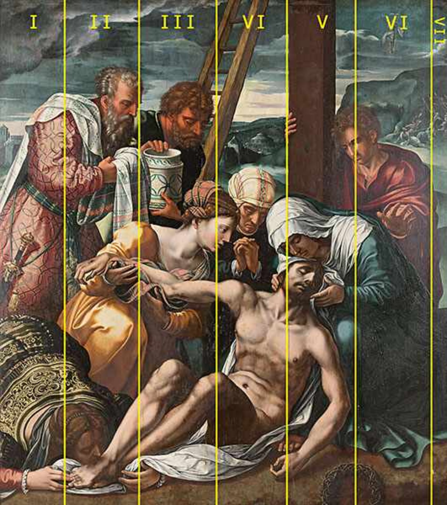 Marcus Gheeraerts d. Ä., um 1530 Brügge "" um 1590 London DIE BEWEINUNG CHRISTI Öl auf Holz. - Bild 17 aus 18
