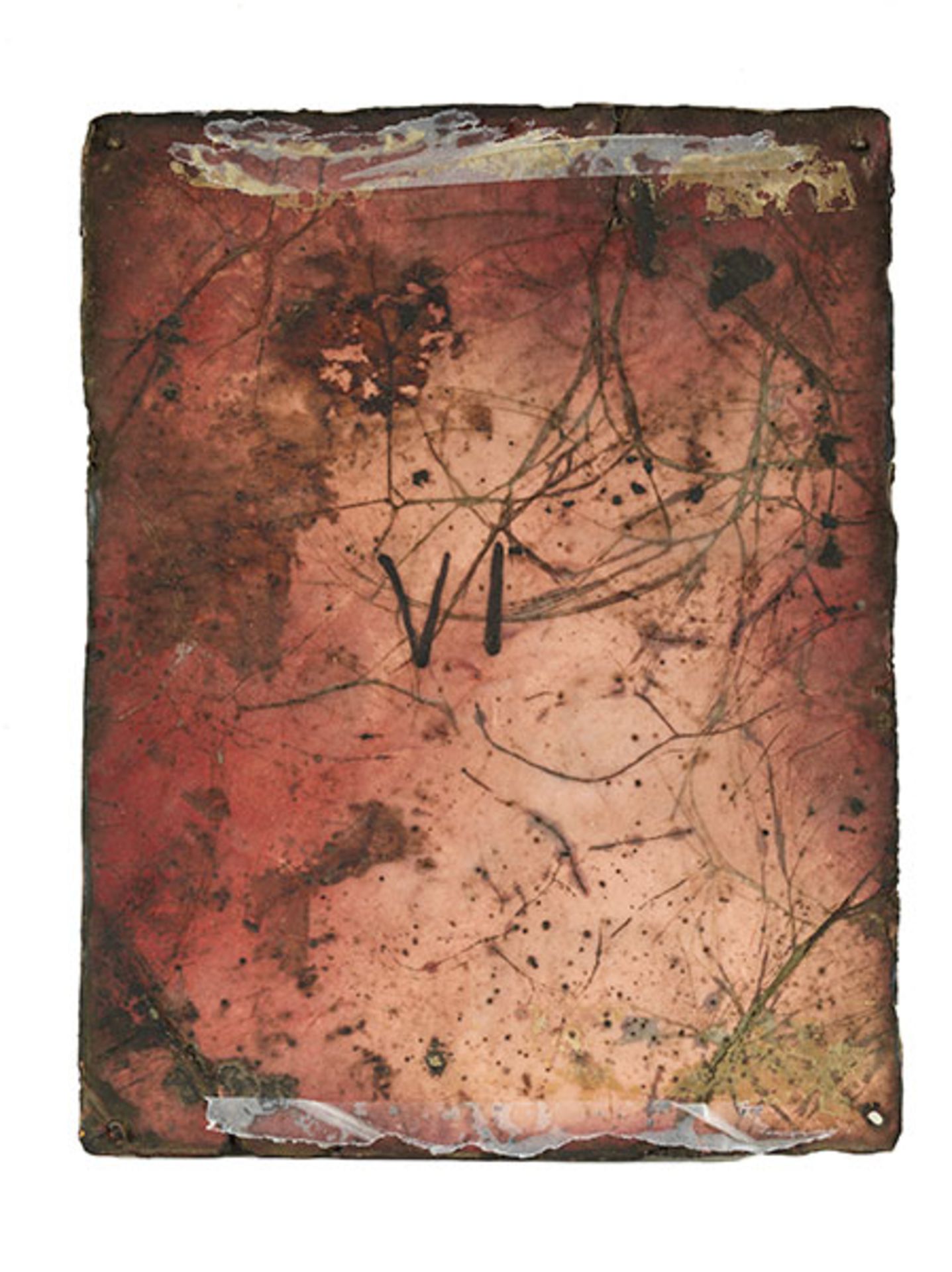 Emailplakette mit Christus bei Pilatus Sichtmaß: 16 x 11,5 cm. Rahmenmaß: 34 x 26,5 cm. Rückwärtig - Bild 2 aus 4