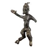 Bronzefigurine eines Pan Höhe: 12 cm. Gesamthöhe inkl. Sockel: 21 cm. Römische Provinz, 1.