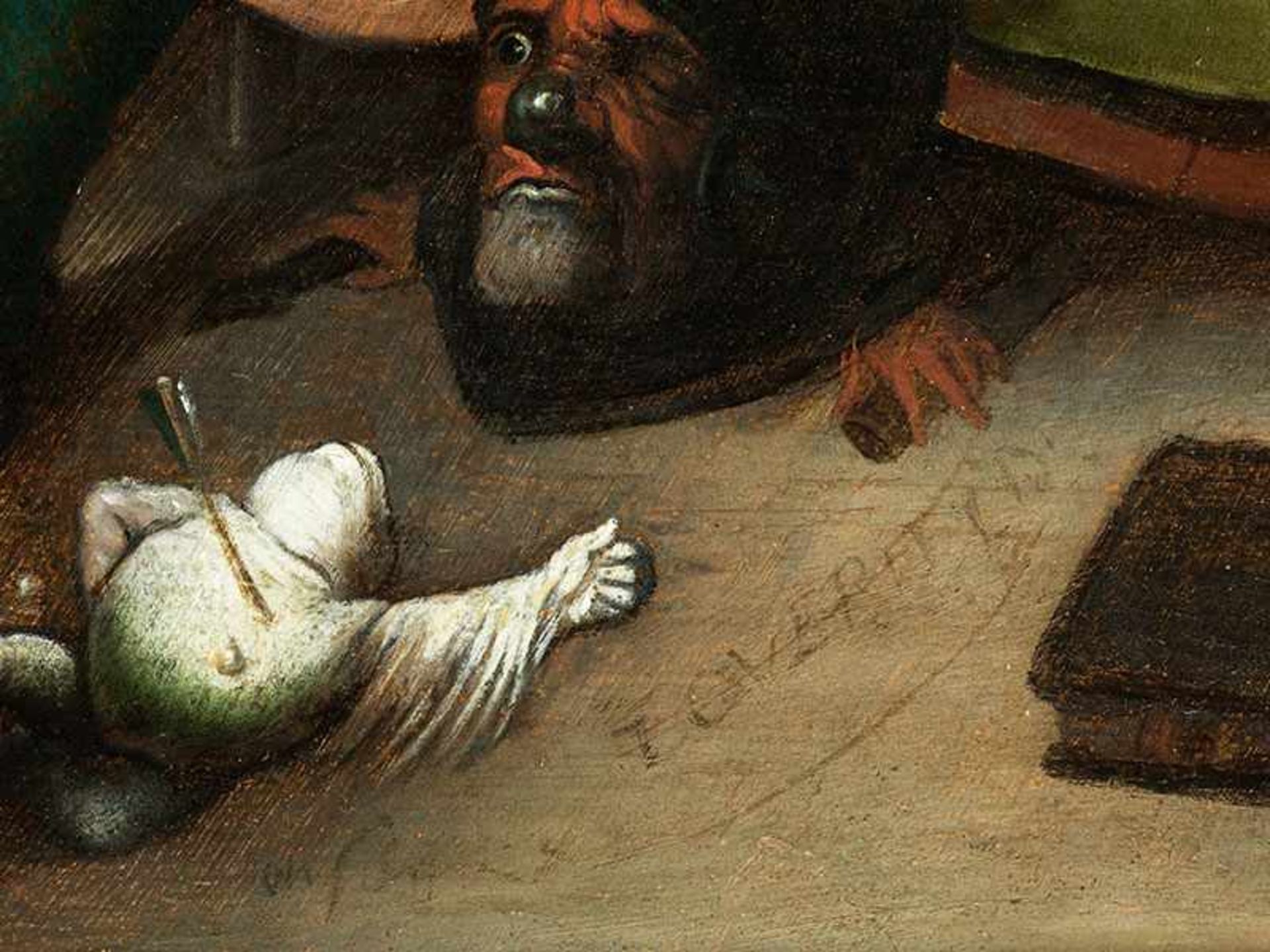 Frans Francken d. J., 1581 Antwerpen "" 1642 ebenda, zug. ZWEI EDELDAMEN IN DER HEXENWERKSTATT Öl - Bild 2 aus 6