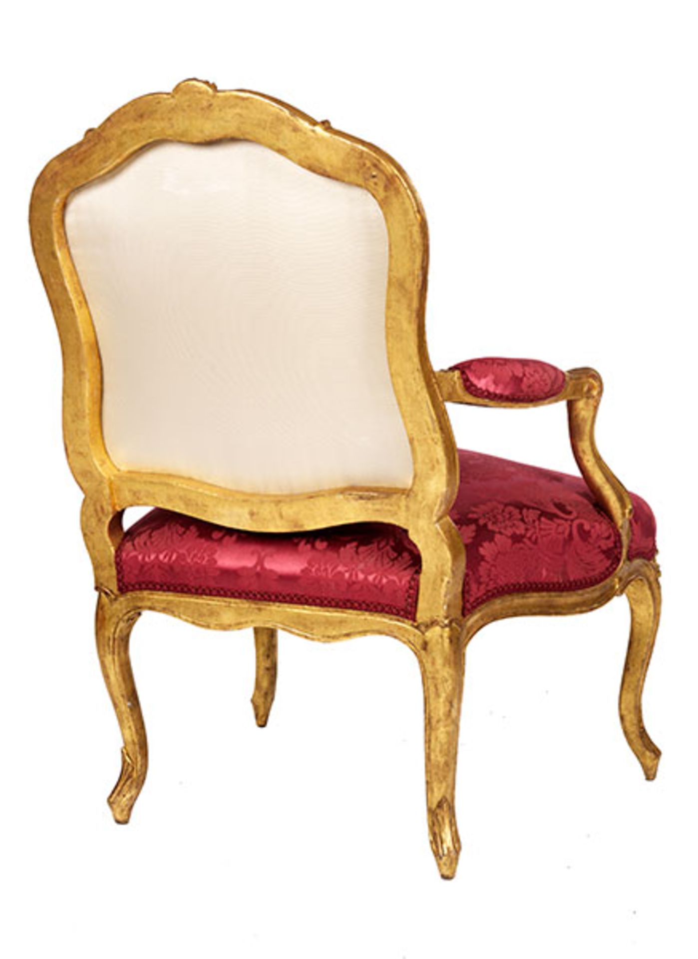 Paar Louis XV-Fauteuils Lehnenhöhe: 97,5 cm. Sitzhöhe: 43 cm. Gestempelt "JB Lebas". Frankreich, - Bild 4 aus 5