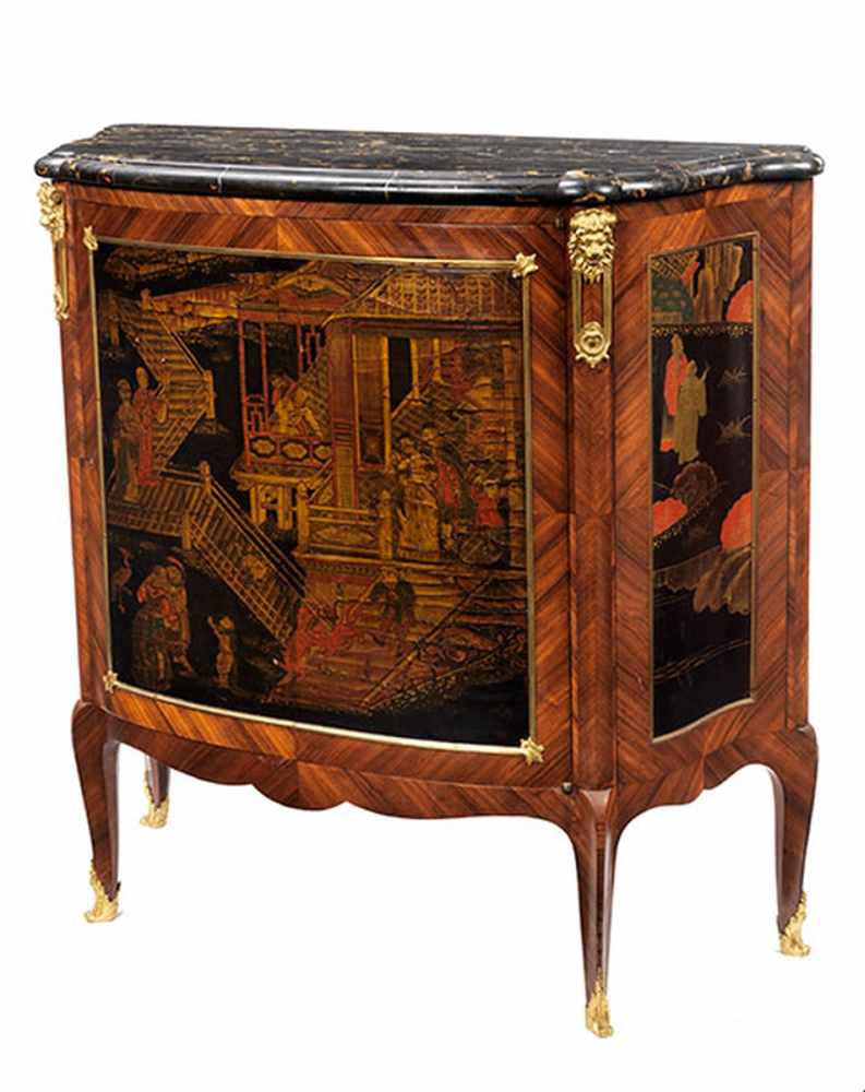 Elegantes Chinoiserie-Kabinett Höhe: 102 cm. Breite: 102 cm. Tiefe: 40,5 cm. Unter Deckplatte - Image 6 of 6