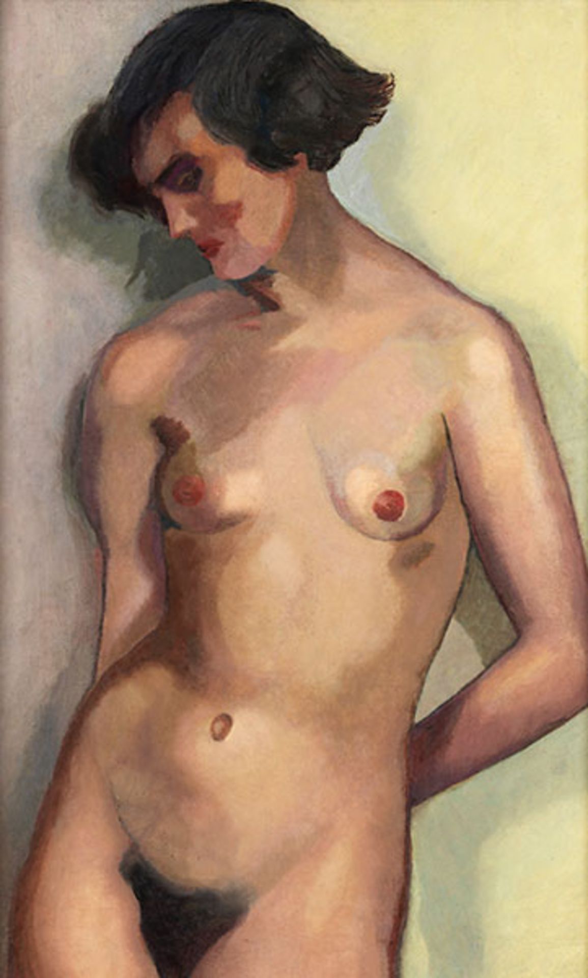 Leo Putz, 1869 Meran "" 1940 ebenda, Umkreis des FRAUENAKT Öl auf Karton. Doubliert auf Hartfaser.