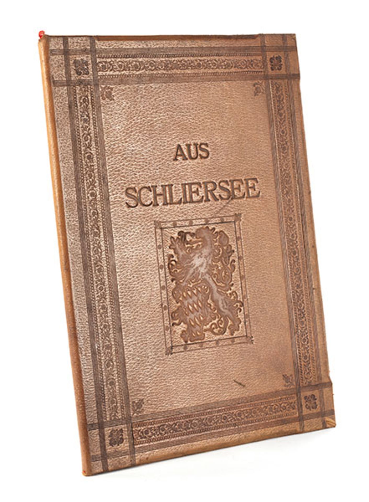 Joseph Wopfner (1843-1927) für Bismarck 46,5 x 33,5 cm. Schliersee, 1885. Prachtvolle geprägte