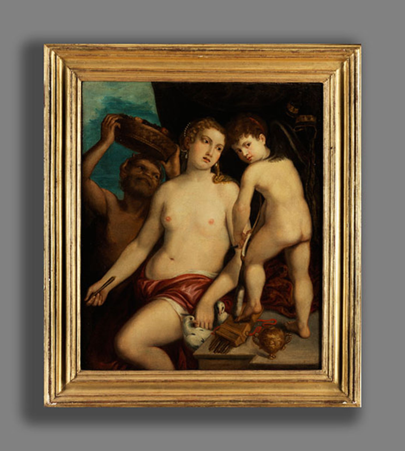 Venezianischer Maler der Nachfolge des Tiziano Vecellio (1485/89 "" 1576) VENUS, AMOR UND EIN - Bild 4 aus 5