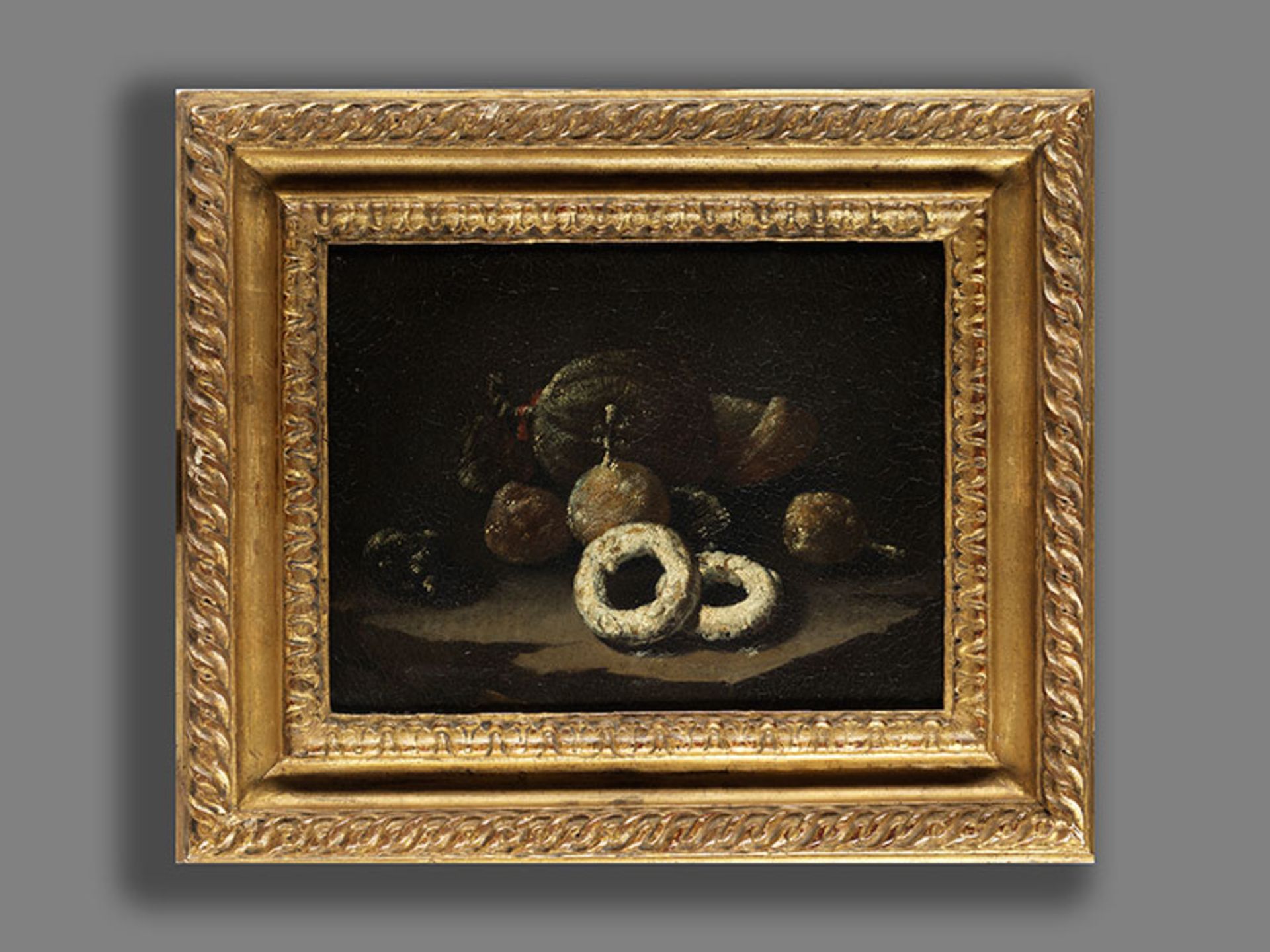 Spanischer Maler des 17. Jahrhunderts STILLLEBEN MIT KANDIERTEN FRÜCHTEN Öl auf Leinwand. 24 x 31, - Bild 5 aus 7