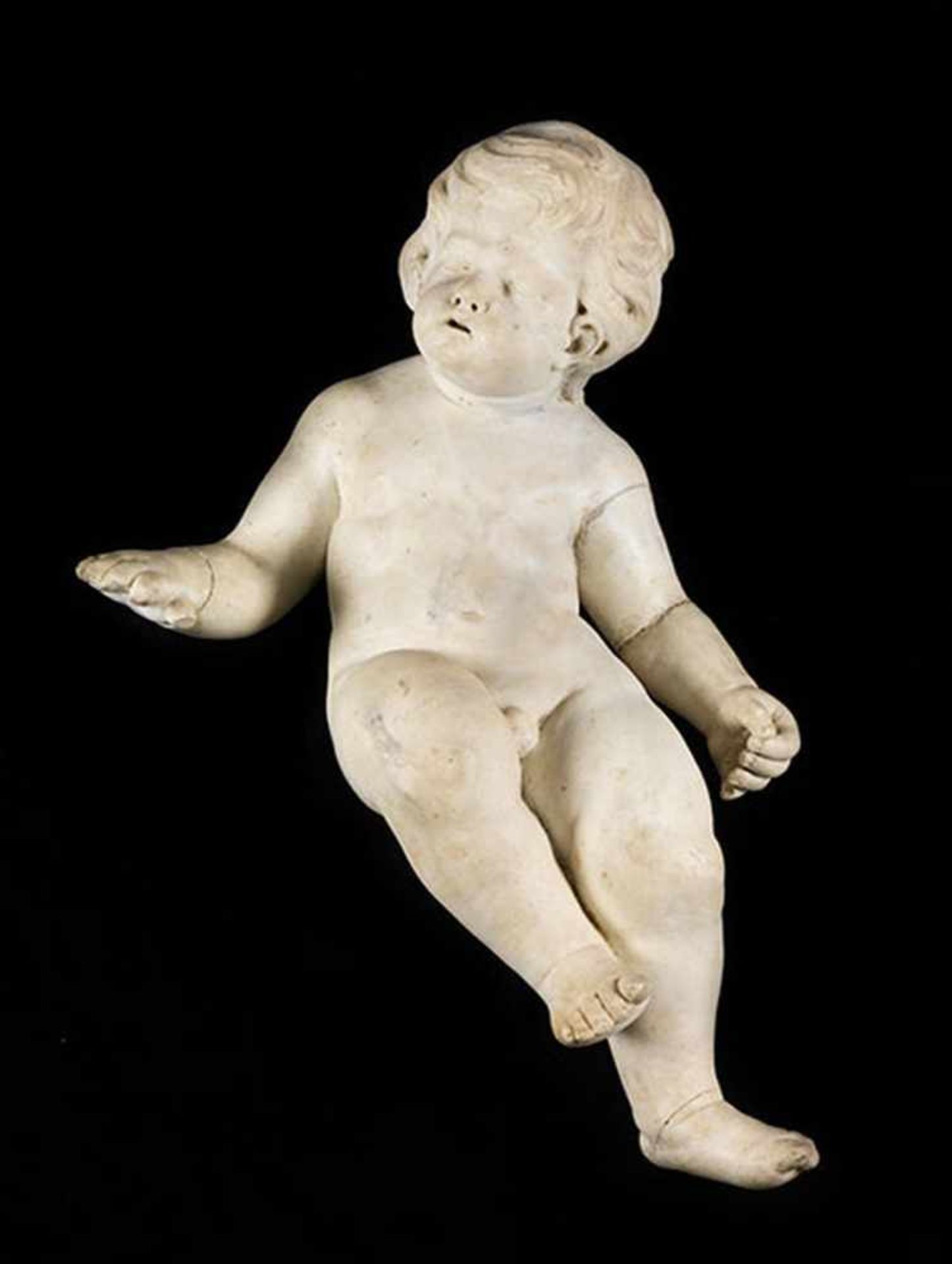 Bewegter Putto Höhe: ca. 100 cm. Breite: 60 cm. Vermutlich Italien, spätes 16./ Anfang 17. - Bild 5 aus 5