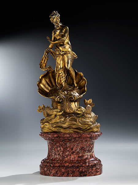 Geburt der Venus Höhe der Bronze: 33 cm. Gesamthöhe: 46 cm. Frankreich, Anfang 18. Jahrhundert. - Image 7 of 9