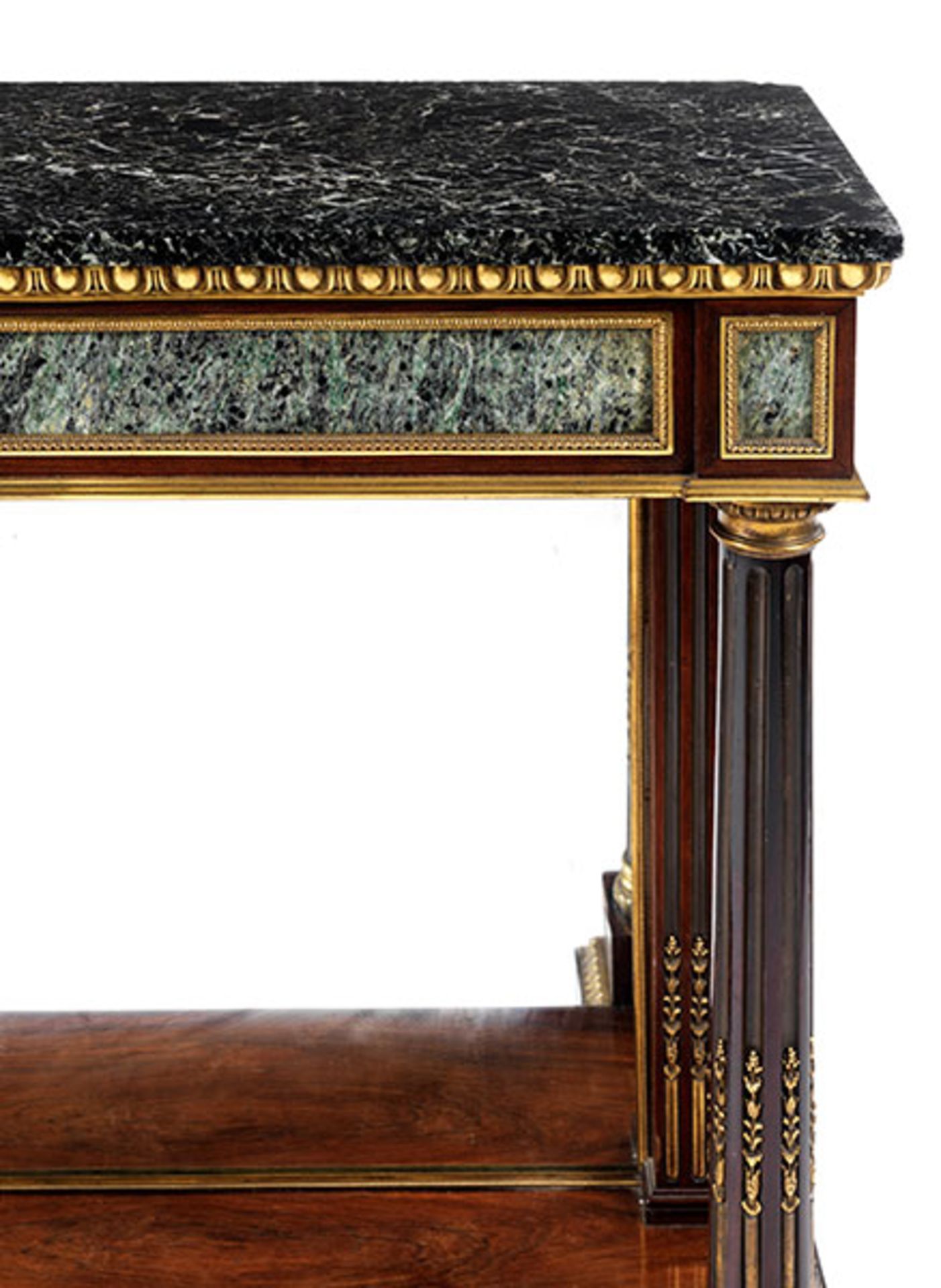 Konsole im Louis XVI-Stil Höhe: 94 cm. Breite: 95 cm. Tiefe: 36,2 cm Frankreich, 19. Jahrhundert. - Bild 3 aus 4