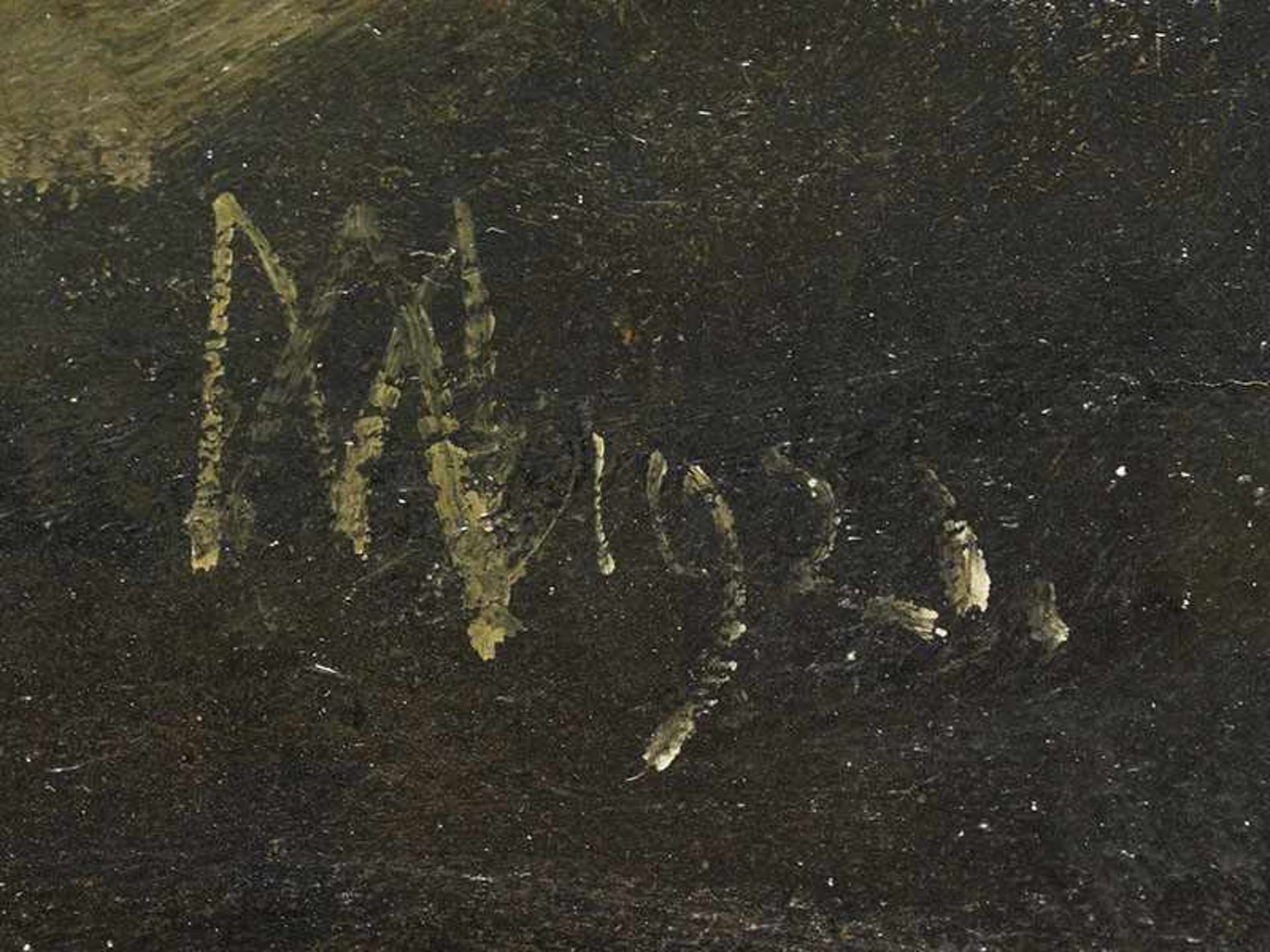 Anton Rudolf Mauve, 1876 "" 1962 LANDSCHAFT MIT AUFZIEHENDEM UNGEWITTER BZW. HET SLUISJE Öl auf - Bild 4 aus 7