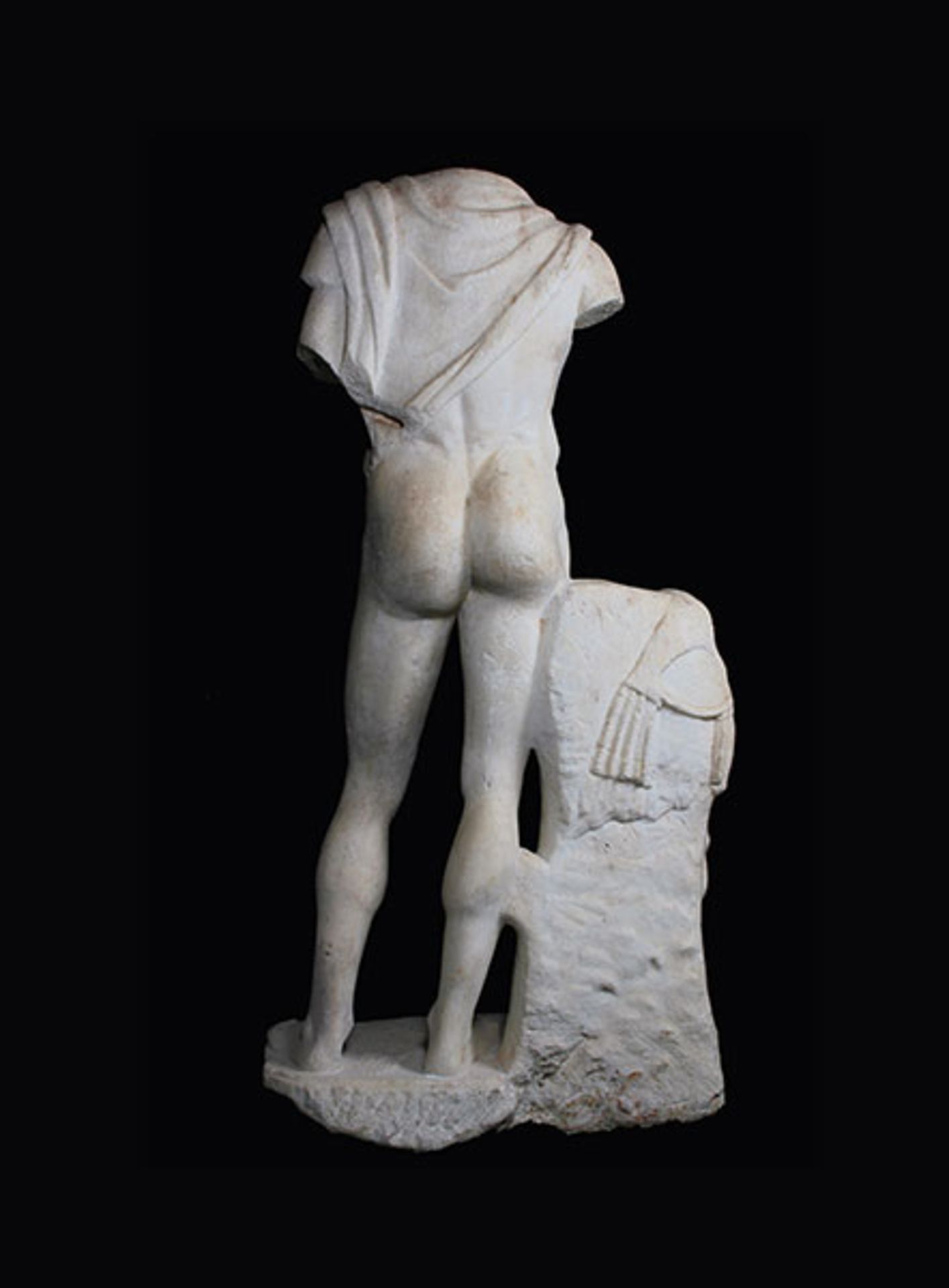 Bedeutende, lebensgroße römische Marmorfigur des Kriegsgottes Mars Höhe: 182 cm. Breite: 90 cm. - Bild 8 aus 10