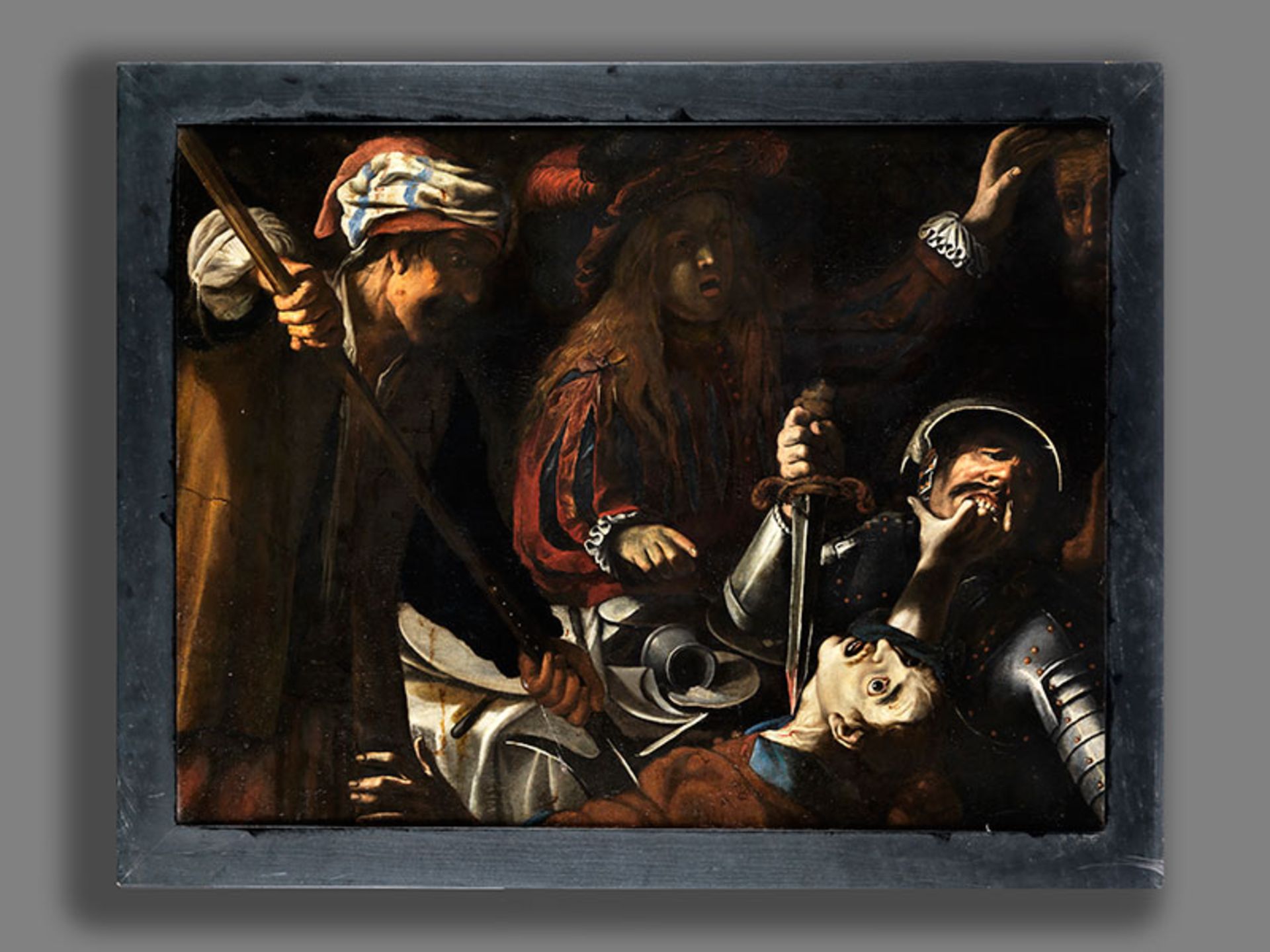 Rombouts, zug., Theodor1597 - 1637 Die Vollstreckung eines Urteils Öl auf Leinwand. Doubliert. 96 - Bild 6 aus 7