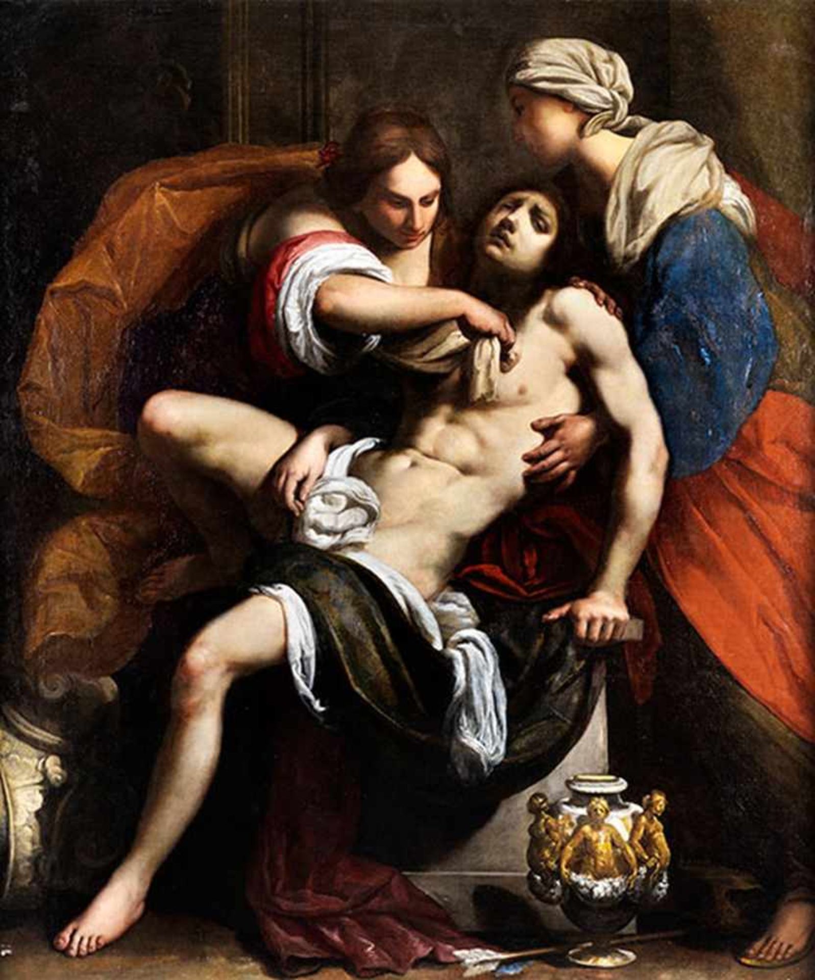 Francesco Furini, 1603 Florenz "" 1646, zug. HEILUNG DER WUNDMALE DES HEILIGEN SEBASTIAN Öl auf - Bild 6 aus 6