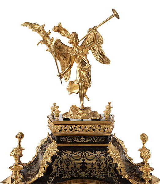 Große Boulle-Uhr Höhe inkl. Konsole: 155 cm. Unter dem Zifferblatt Signaturkartusche "Charles - Image 4 of 6