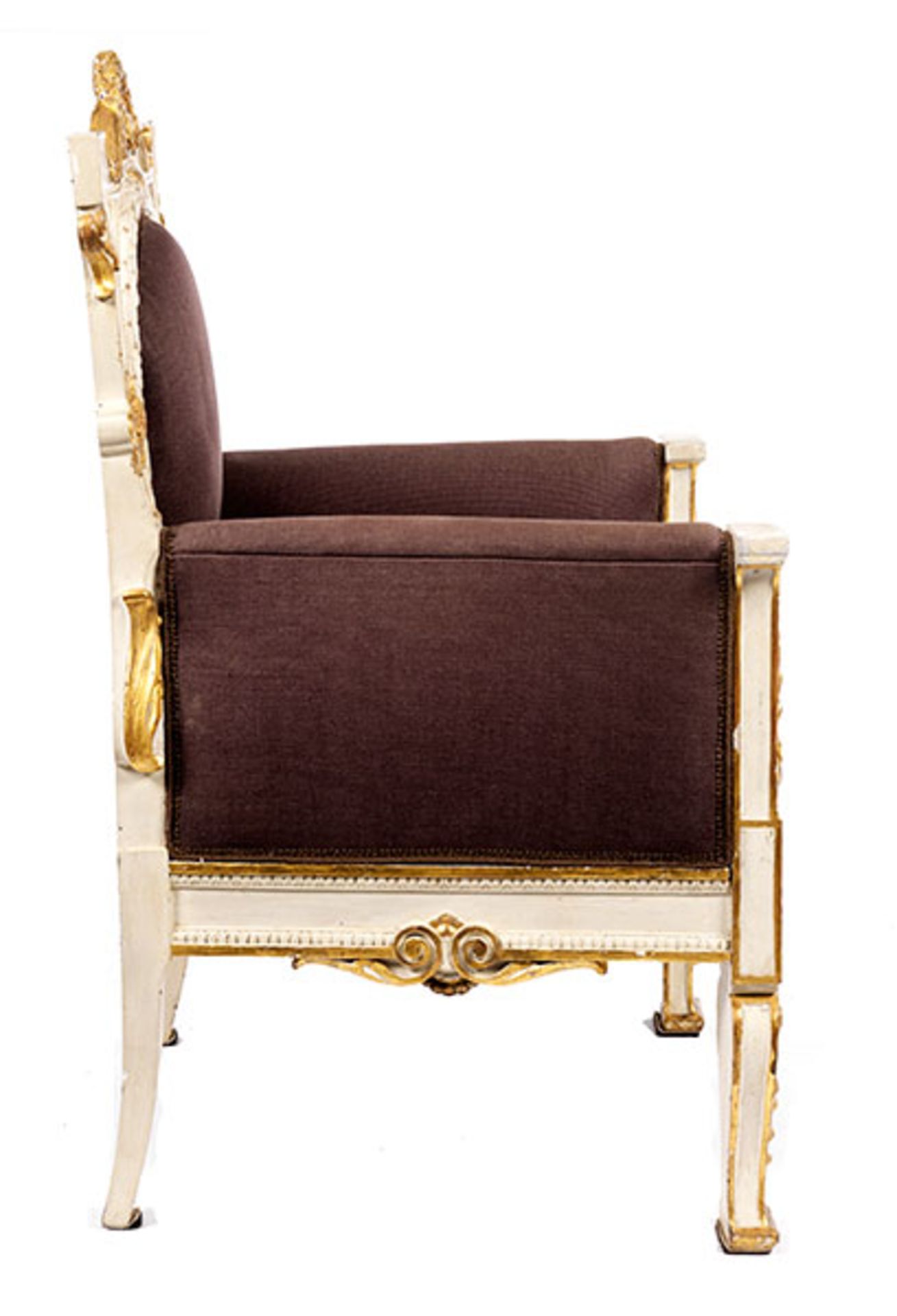 Sechs klassizistische Sessel Sitzhöhe: 42 cm. Lehnenhöhe: 101 cm. Piemont, zweite Hälfte 18. - Bild 5 aus 8