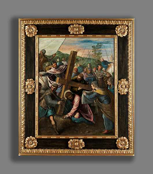 Venezianischer Maler des 17. Jahrhunderts KREUZTRAGUNG CHRISTI Öl auf Leinwand. Altdoubliert. 83 x - Image 2 of 7