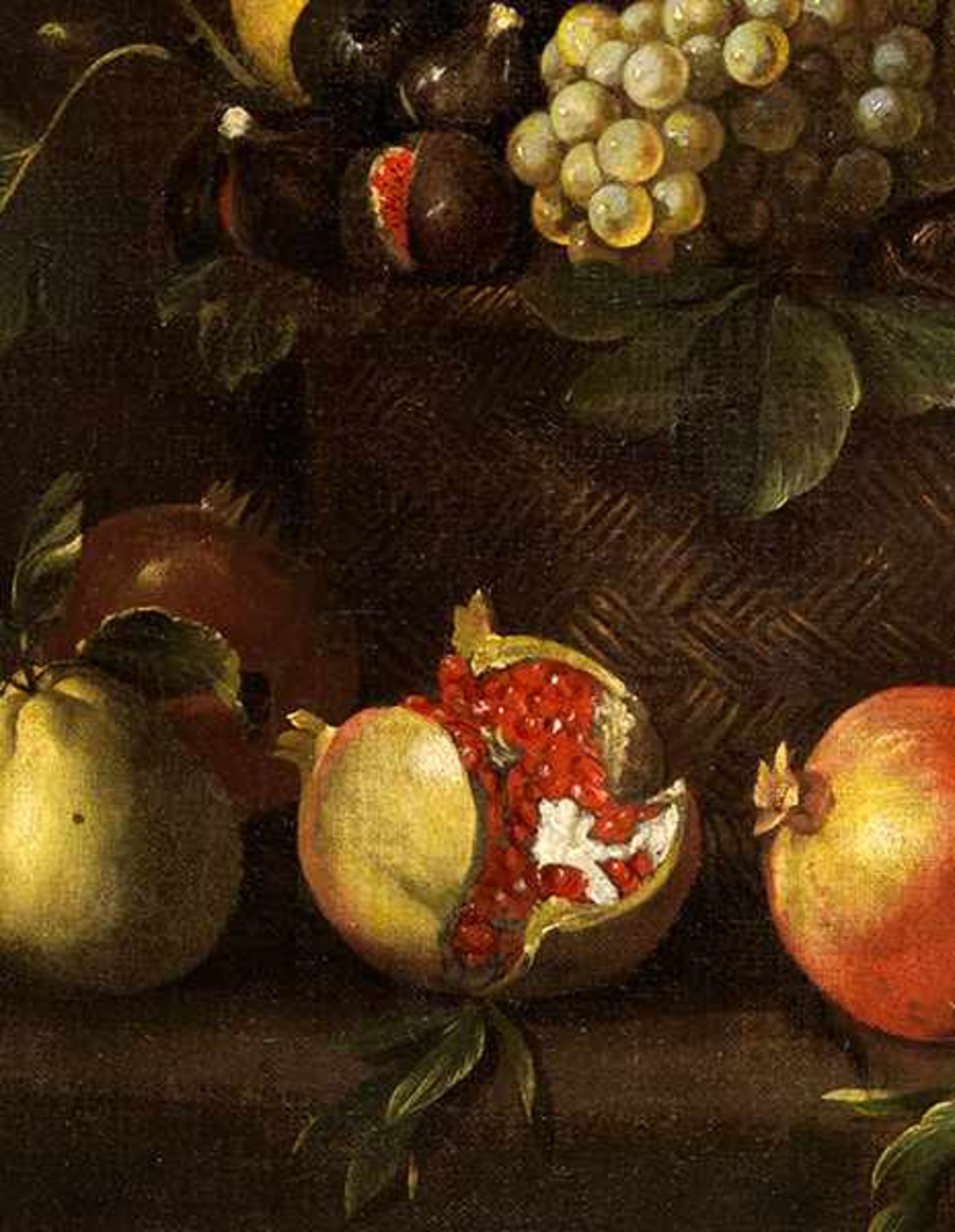 Giovanni Stanchi, 1608 "" 1673, zug. FRÜCHTESTILLLEBEN MIT FEIGEN, GRANATäPFELn UND KLEINEN - Bild 9 aus 13