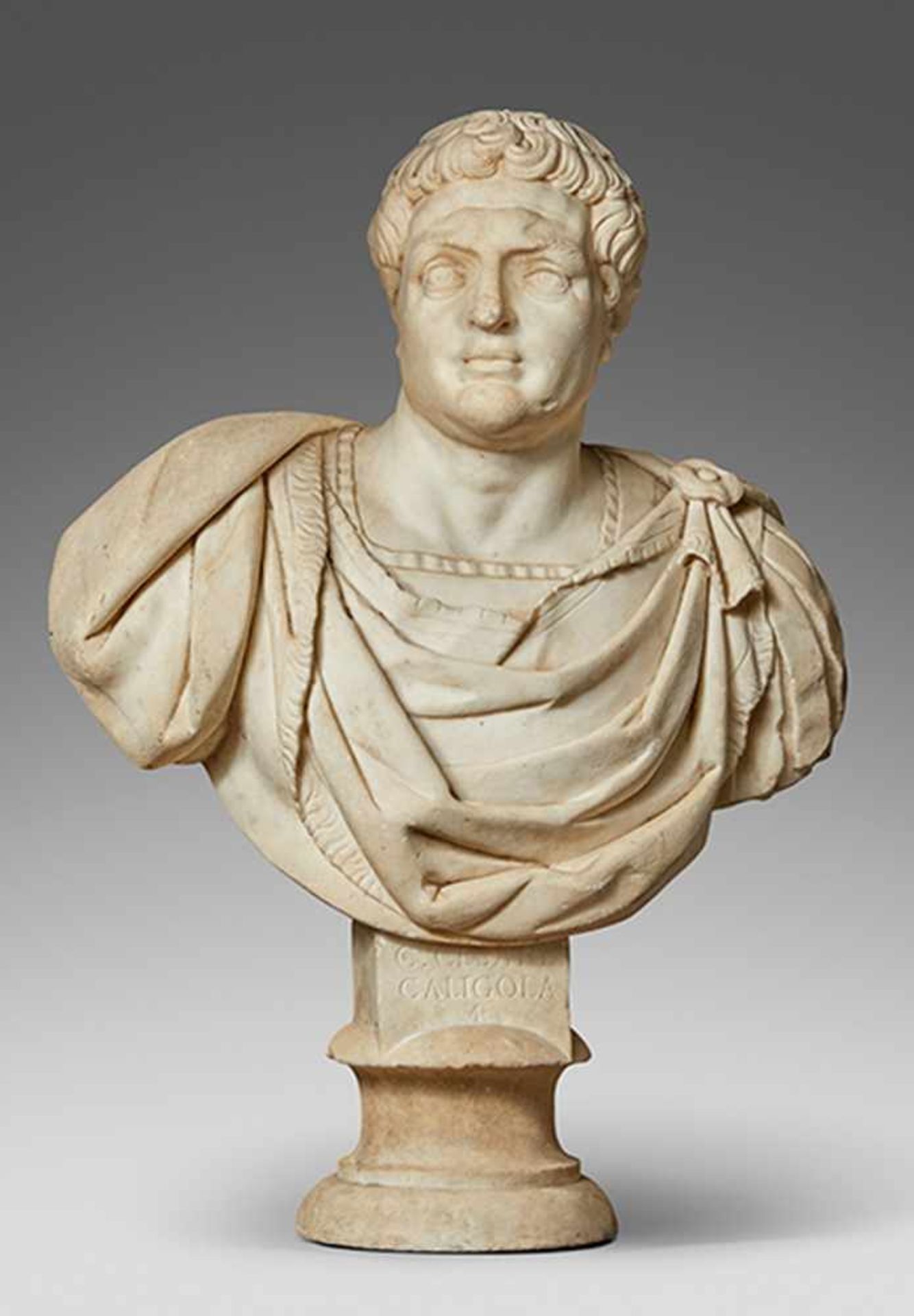CAesarenbüste des römischen Kaisers Caligula Höhe: 87 cm. Breite: 70 cm. Tiefe: 40 cm. Italien, Ende - Bild 7 aus 7