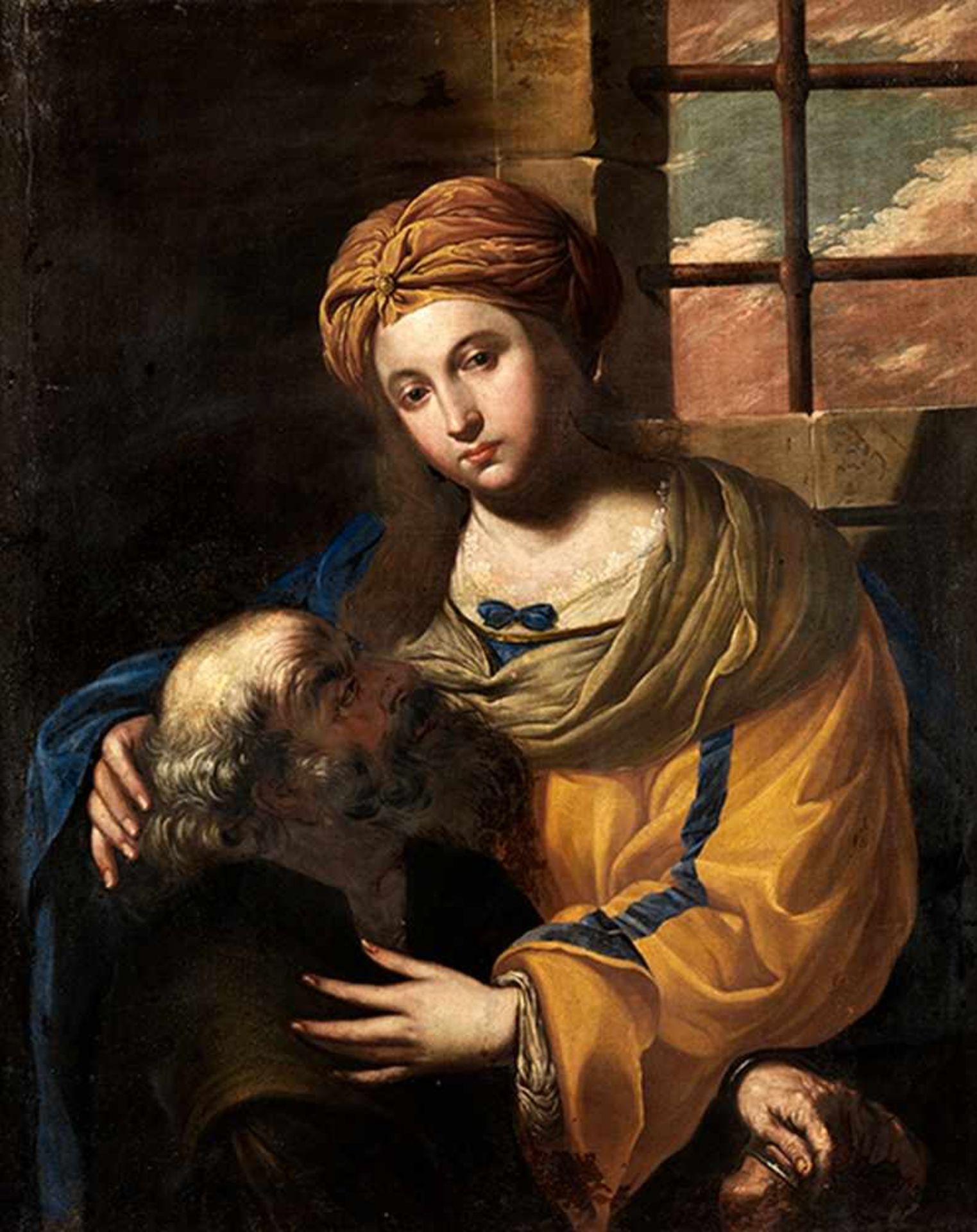 Römischer Maler des 17. Jahrhunderts CARITAS ROMANA BZW. CIMON UND PERO Öl auf Leinwand. - Bild 6 aus 7