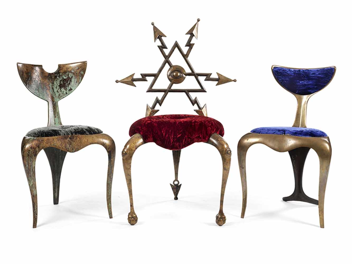 Marc Brazier-Jones, geb. 1956 Neuseeland Drei Kunststühle aus Bronze WALETAIL CHAIR Höhe: ca. 84,5 - Image 7 of 13