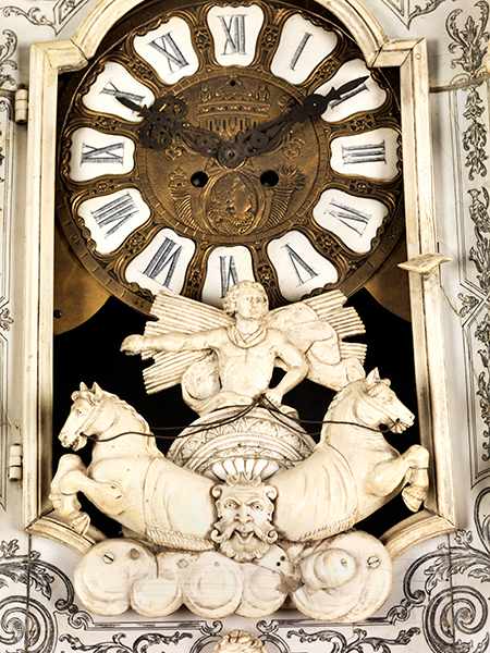 Aufwendig gearbeitete Louis XIV-Uhr in Elfenbein Gesamthöhe: ca. 153 cm. 19. Jahrhundert. - Image 14 of 21